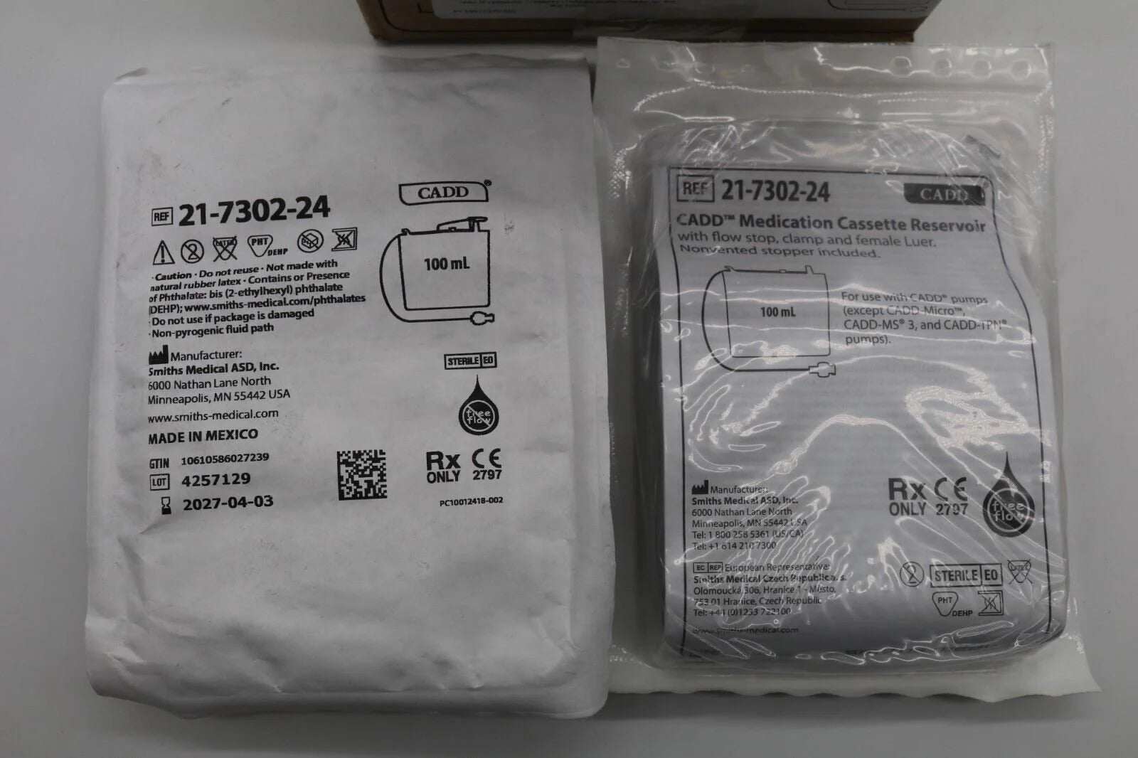 Smiths Medical | 21-7302-24 | CADD Medication Cassette Reservoir 100mL