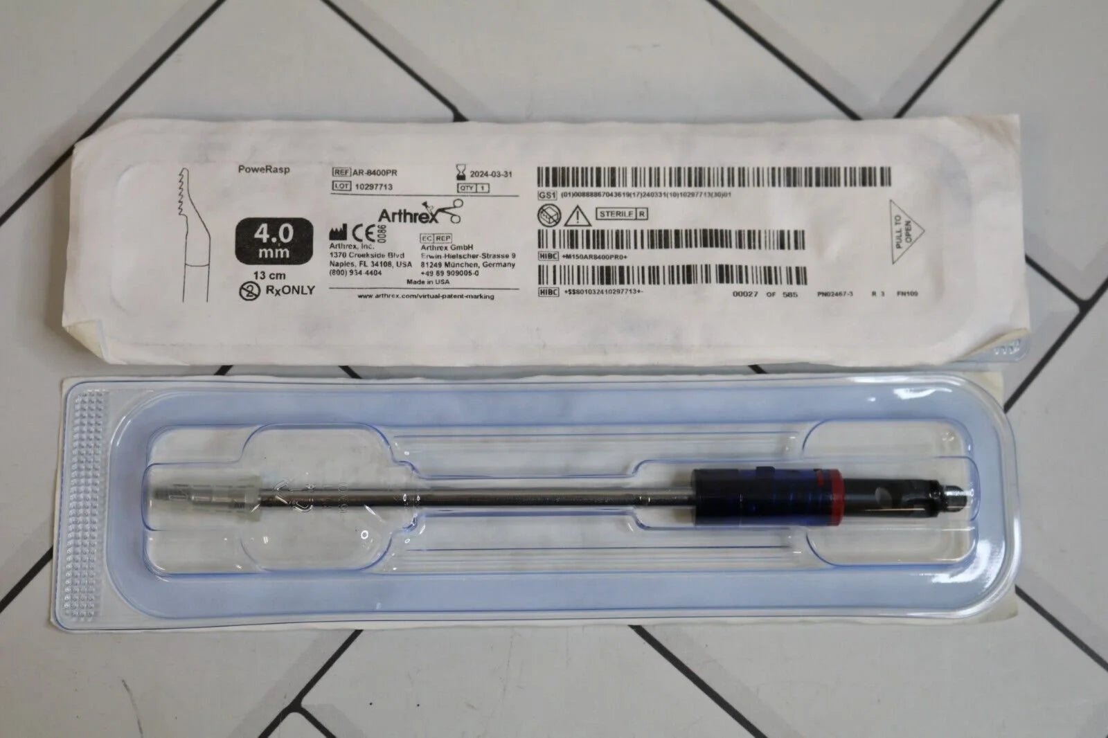 Arthrex | AR-8400PR | PoweRasp 4.0mm 13cm Device