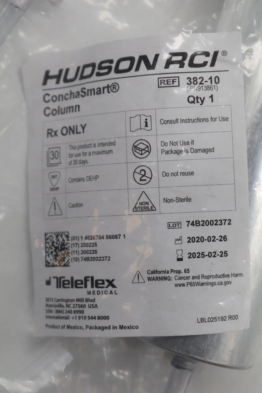 Teleflex | 382-10 | Hudson RCI Standard Concha-Column