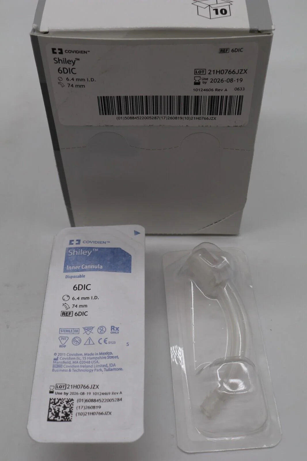 Covidien | 6DIC | CANNULA, INNER, SHILEY, 6.4mm I.D. , 74mm
