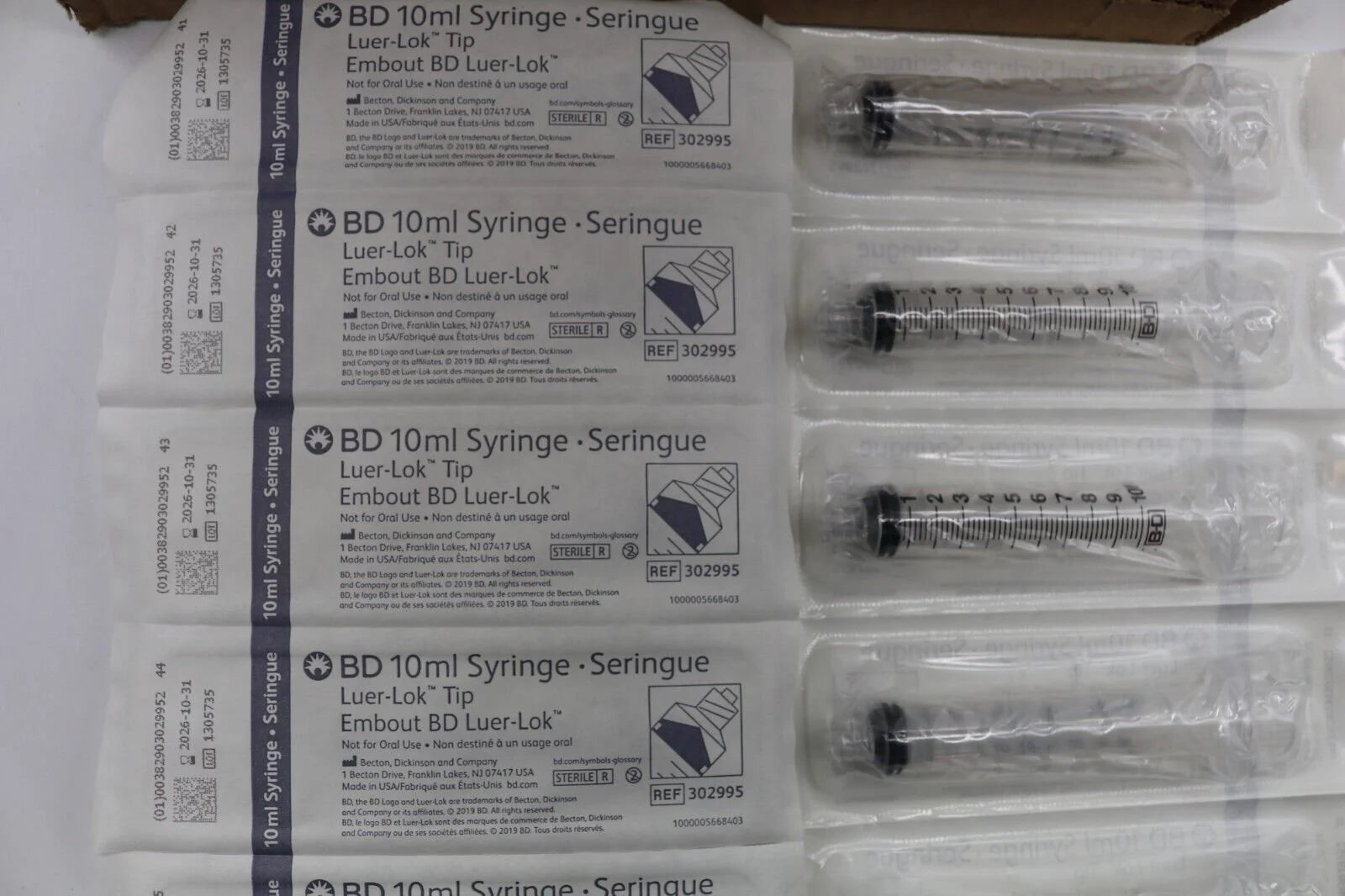 BD | 302995 | 10mL Syringe Seringue Luer-Lok Tip