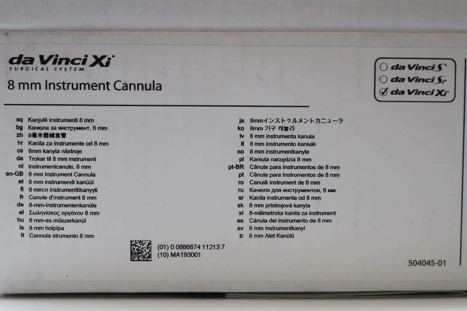 Intuitive Surgical | 470002 | da Vinci Xi 8mm Instrument Cannula Long NON-STERILE