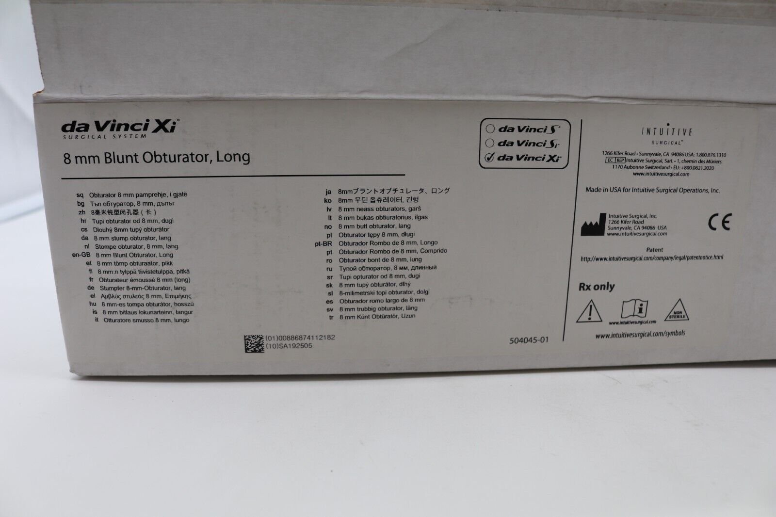 Intuitive Surgical | 470009 | da Vinci Xi 8mm Blunt Obturator Long