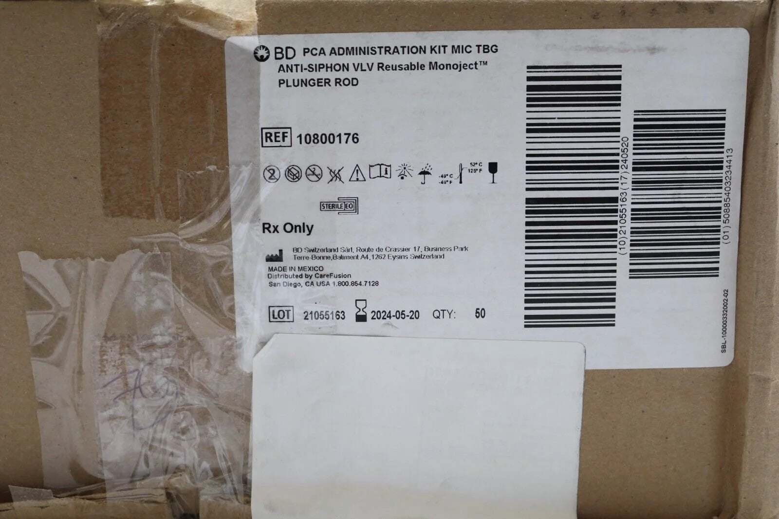 BD | 10800176 | PCA Administration Kit Reusable Monoject Plunger Rod