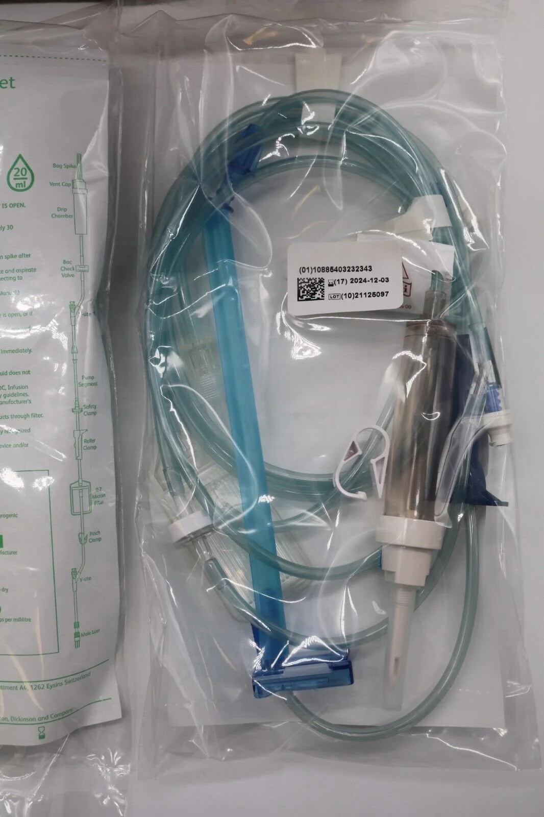 BD | 11532269 | SHORTDATE Alaris Pump Infusion Set 0.2 Micron Filter Low Sorbing Tubing (PE Lined) Back Check Valve, Two SmartSite Y-Sites