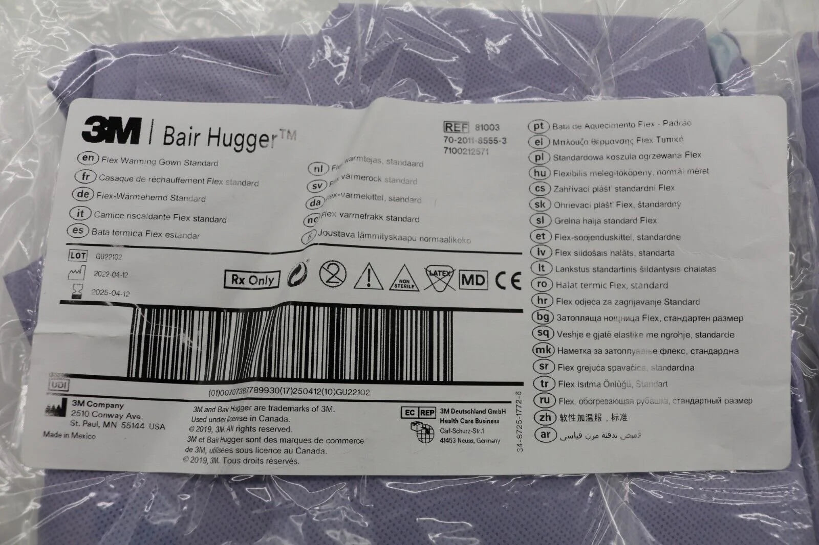 3M | 81003 | Bair Hugger Flex Warming Gown Standard