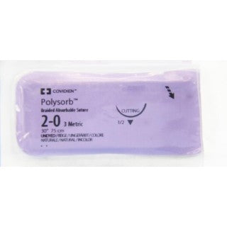 Covidien | CL-869 | POLYSORB 2-0 Undyed Suture, 30" GS-10 Needle