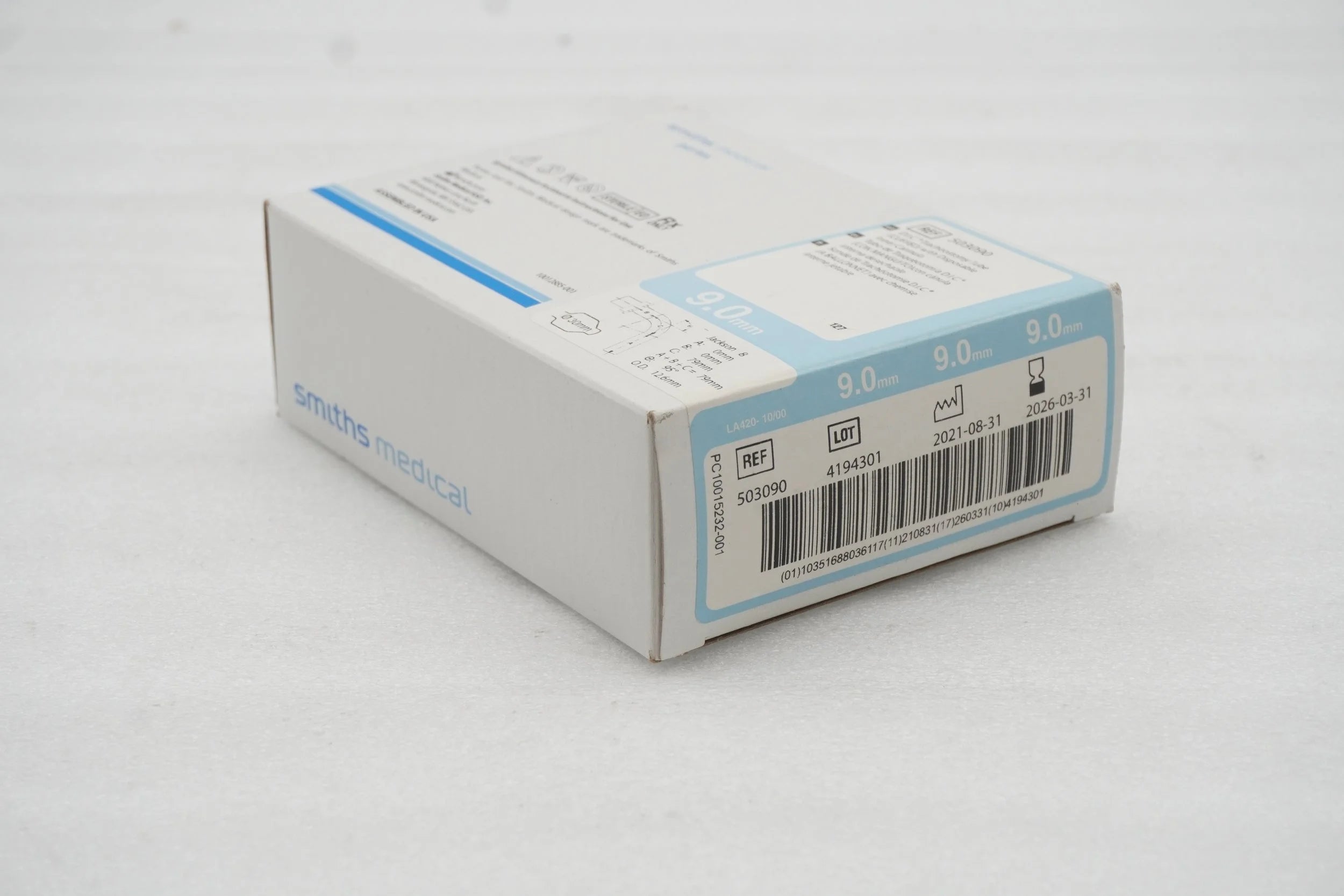 Smiths Medical | 503090 | Portex Cuffed D.I.C. Tracheostomy Tube 9mm