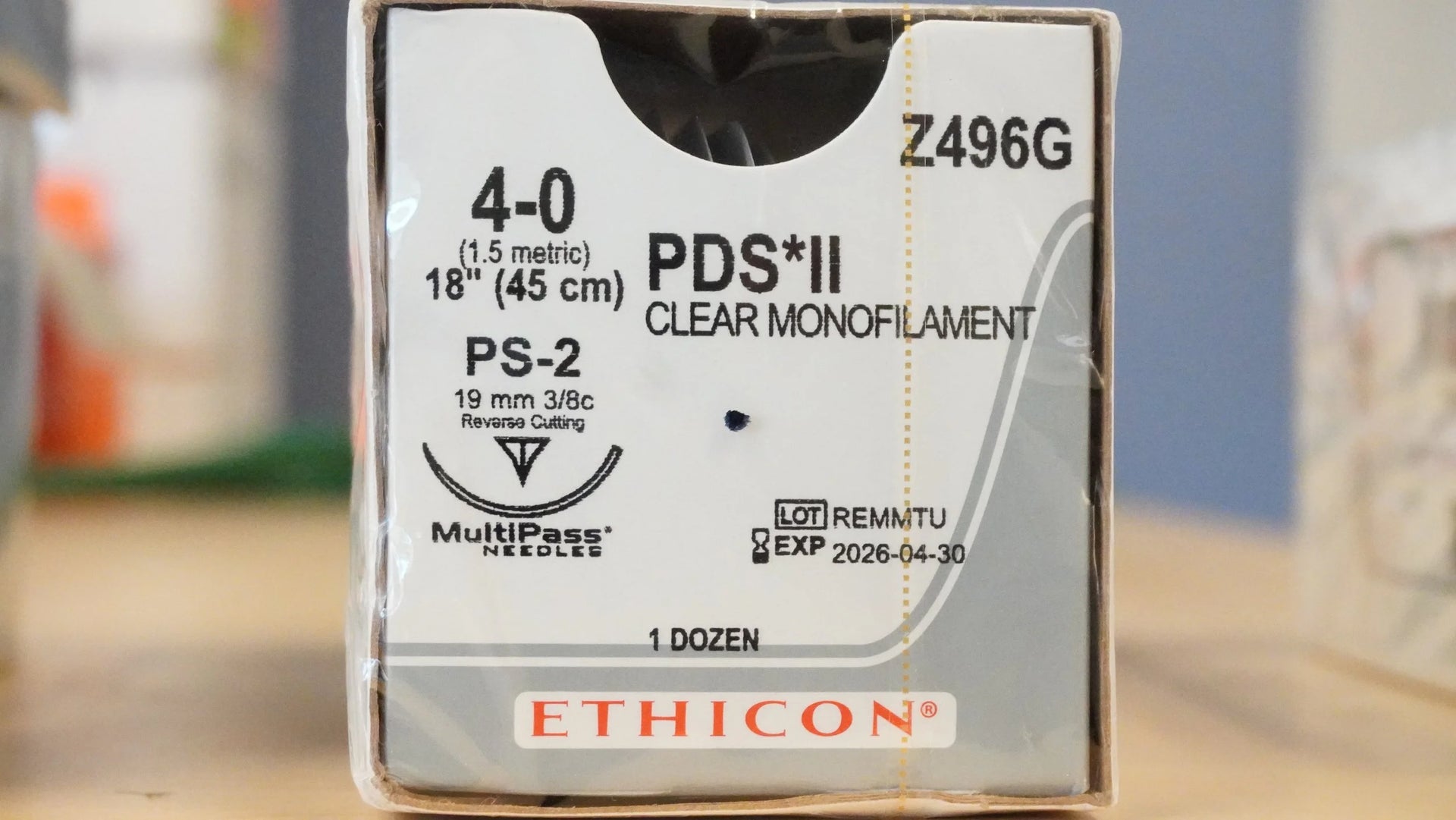 CLEARNEO 30ｇ Ethicon | Z496G | PDS II Polydioxanone Suture CLEAR Monofilament 4
