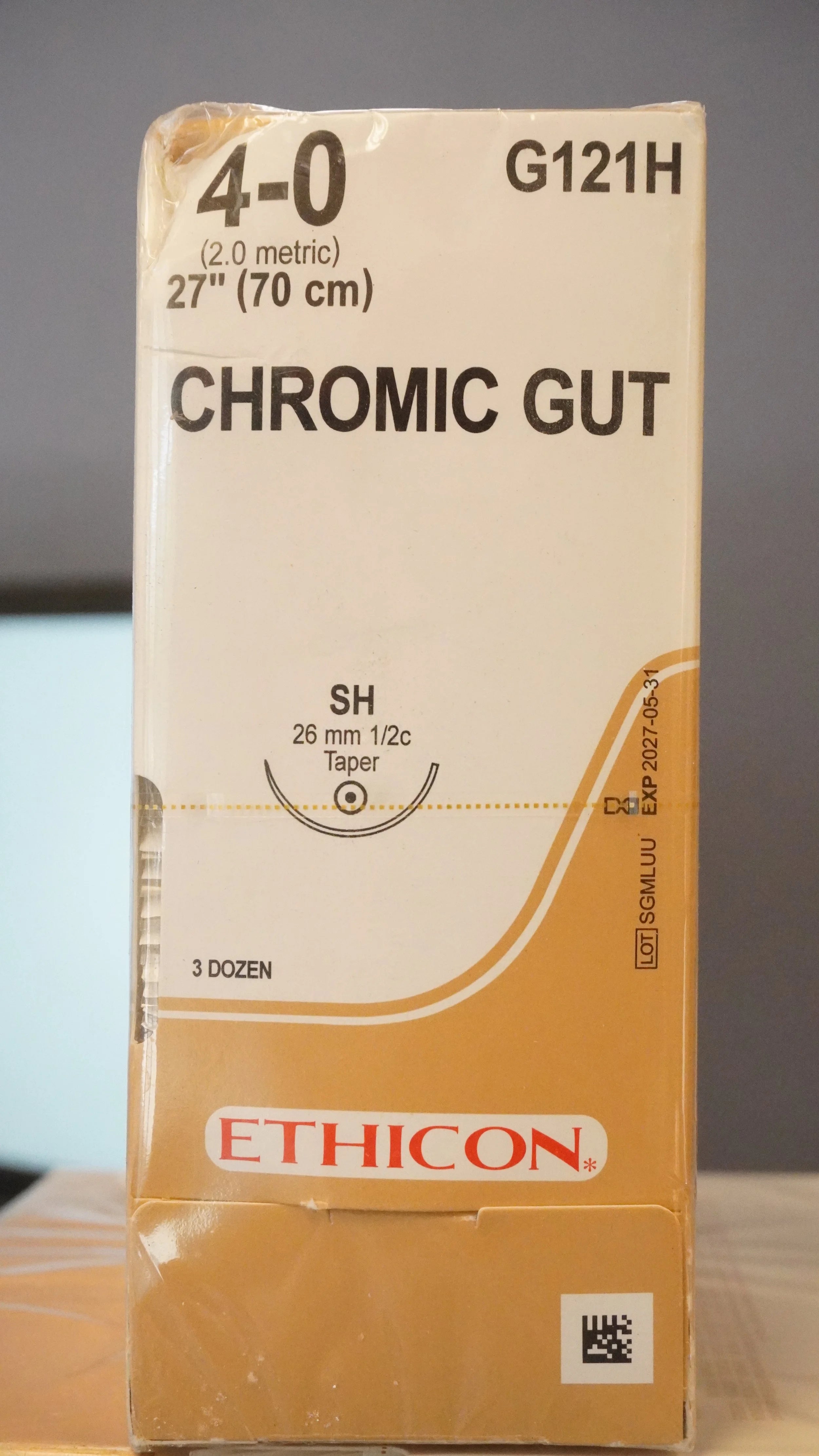Ethicon | G121H | CHROMIC CUT 4-0 27"
