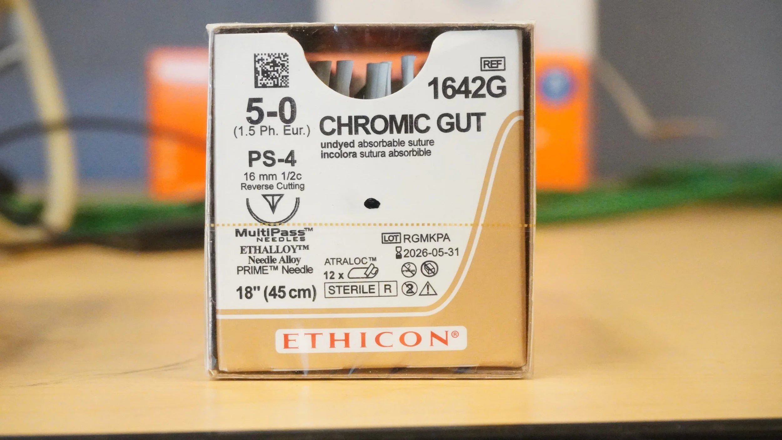 Ethicon | 1642G | CHROMIC CUT 5-0 18"