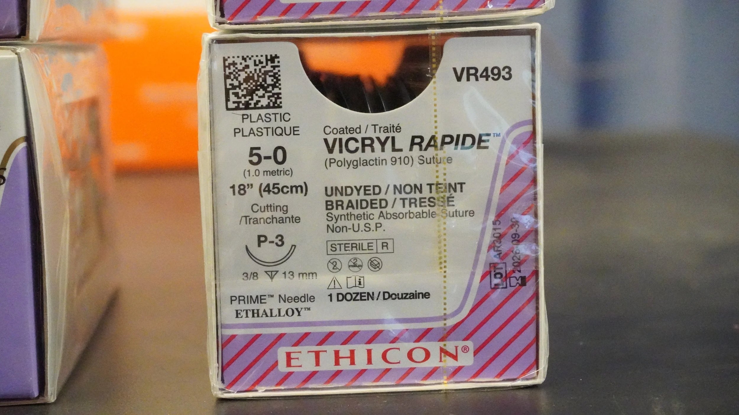 Ethicon | VR493 | Coated VICYL RAPIDE Polyglactin 910 Suture 5-0 18"