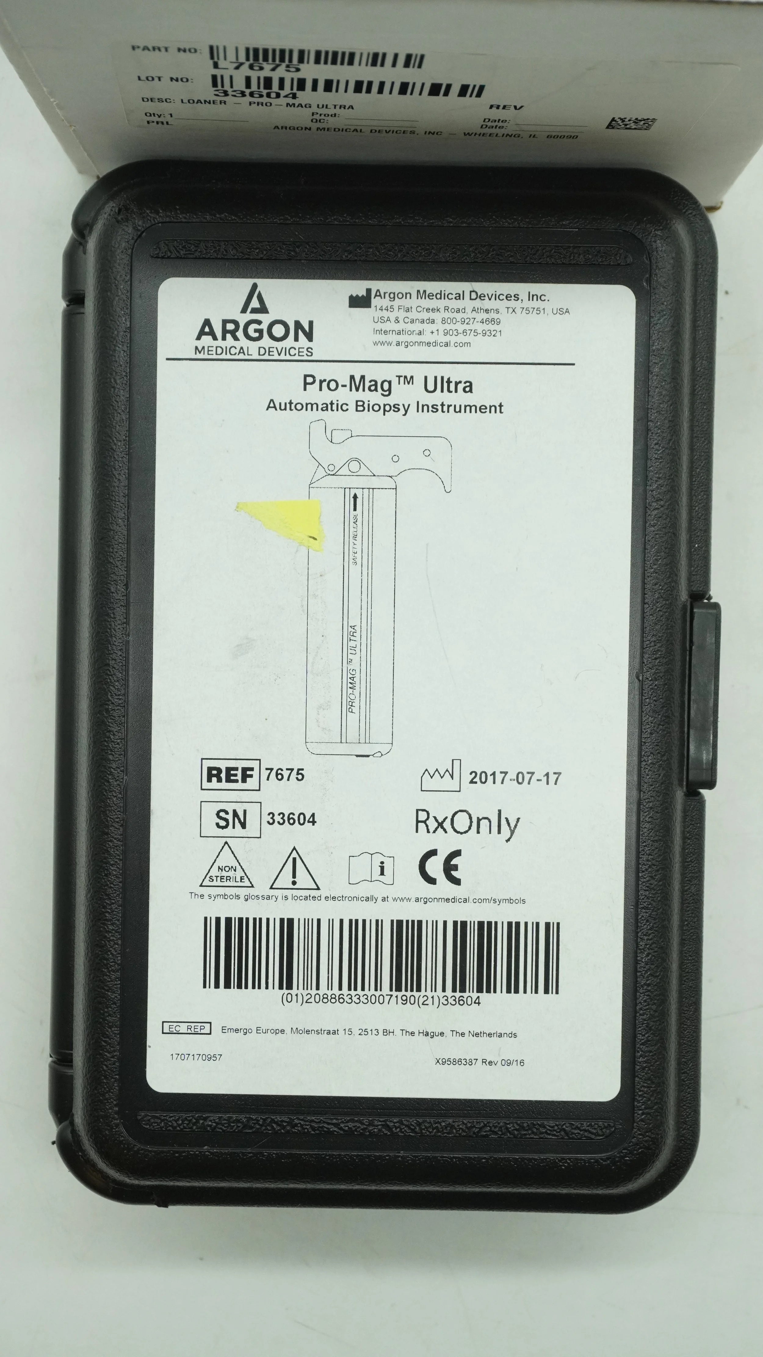 Argon Medical Devices | 7675 | Pro-Mag Ultra Automatic Biopsy Instrument
