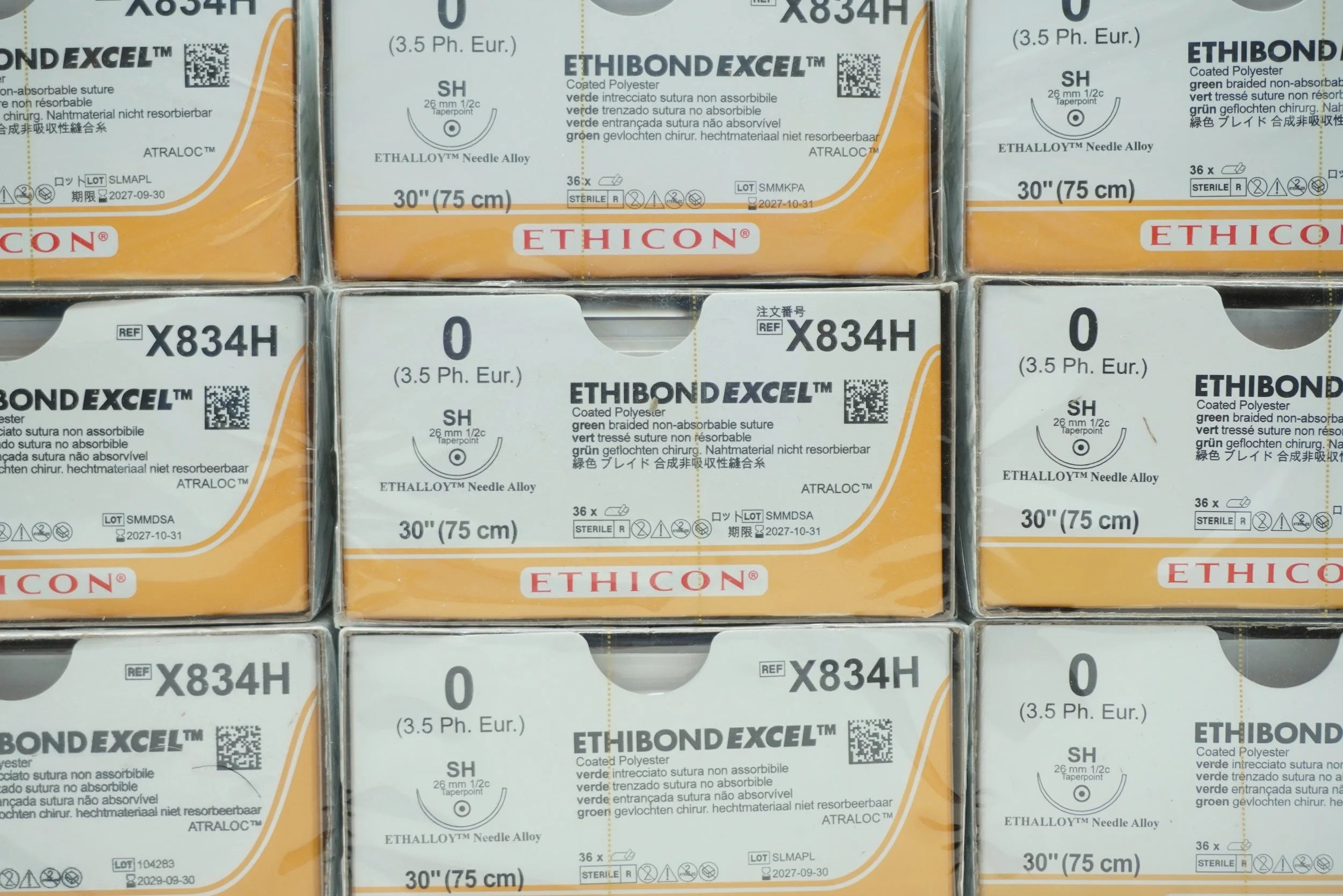 Ethicon | X834H | Ethibond Excel Polyester Suture GREEN Braided 30"