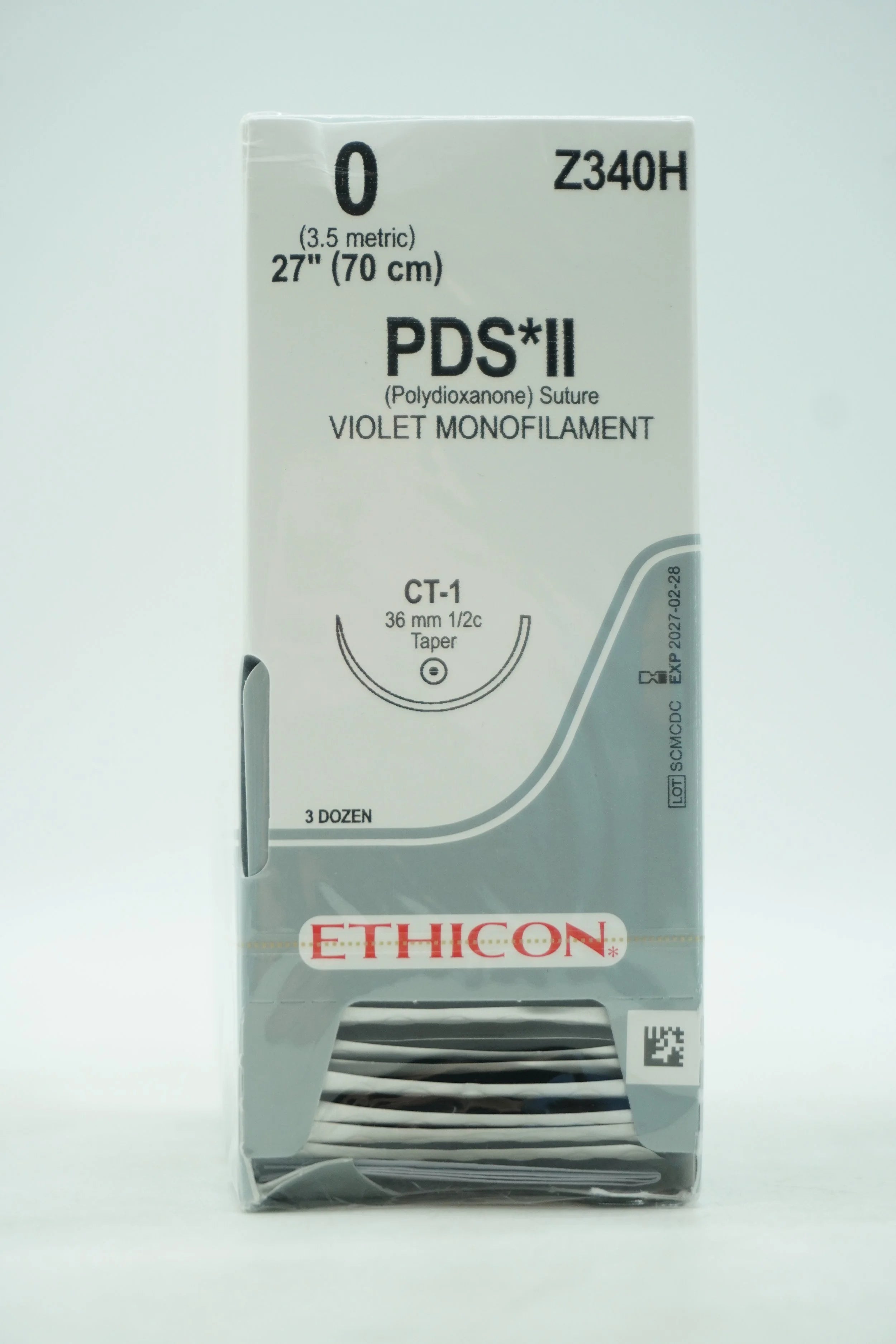 Ethicon | Z340H | PDS II Polydioxanone Suture VIOLET Monofilament 0 27"