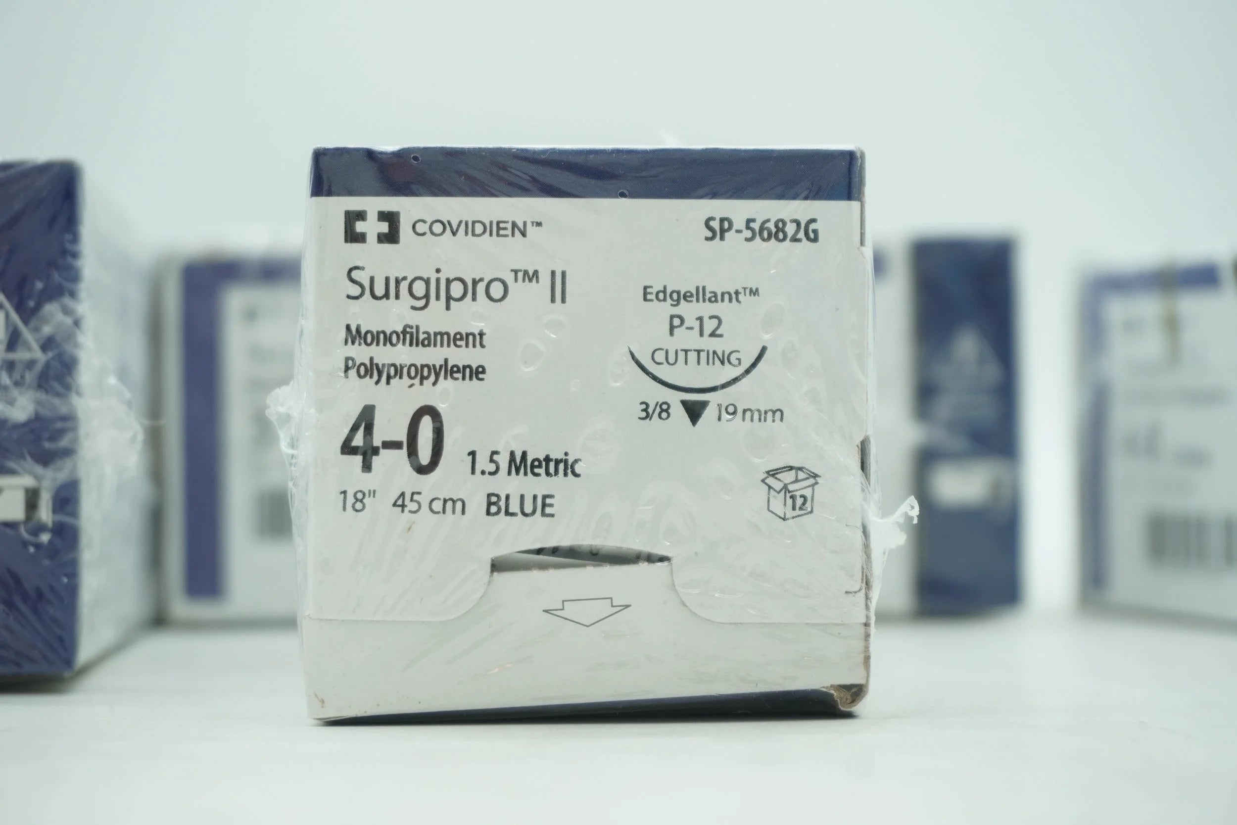 Covidien | SP-5682G | Surgipro II Monofilament Polypropylene 4-0 1.5 Metric 18" 45cm BLUE