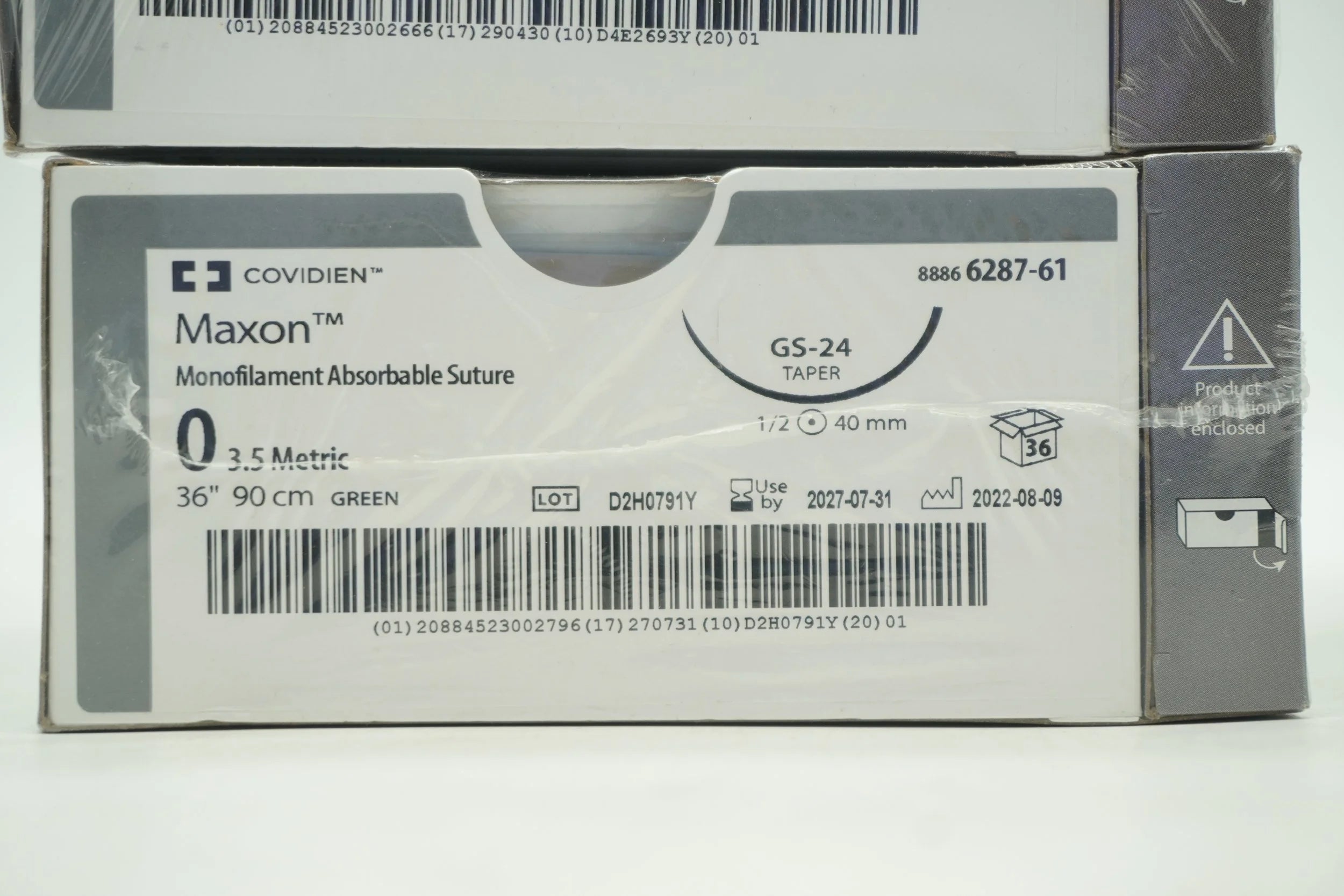 Covidien | 6267-61 | Monofilament Absorbable Suture 0 3.5 Metric 30" 75cm GREEN
