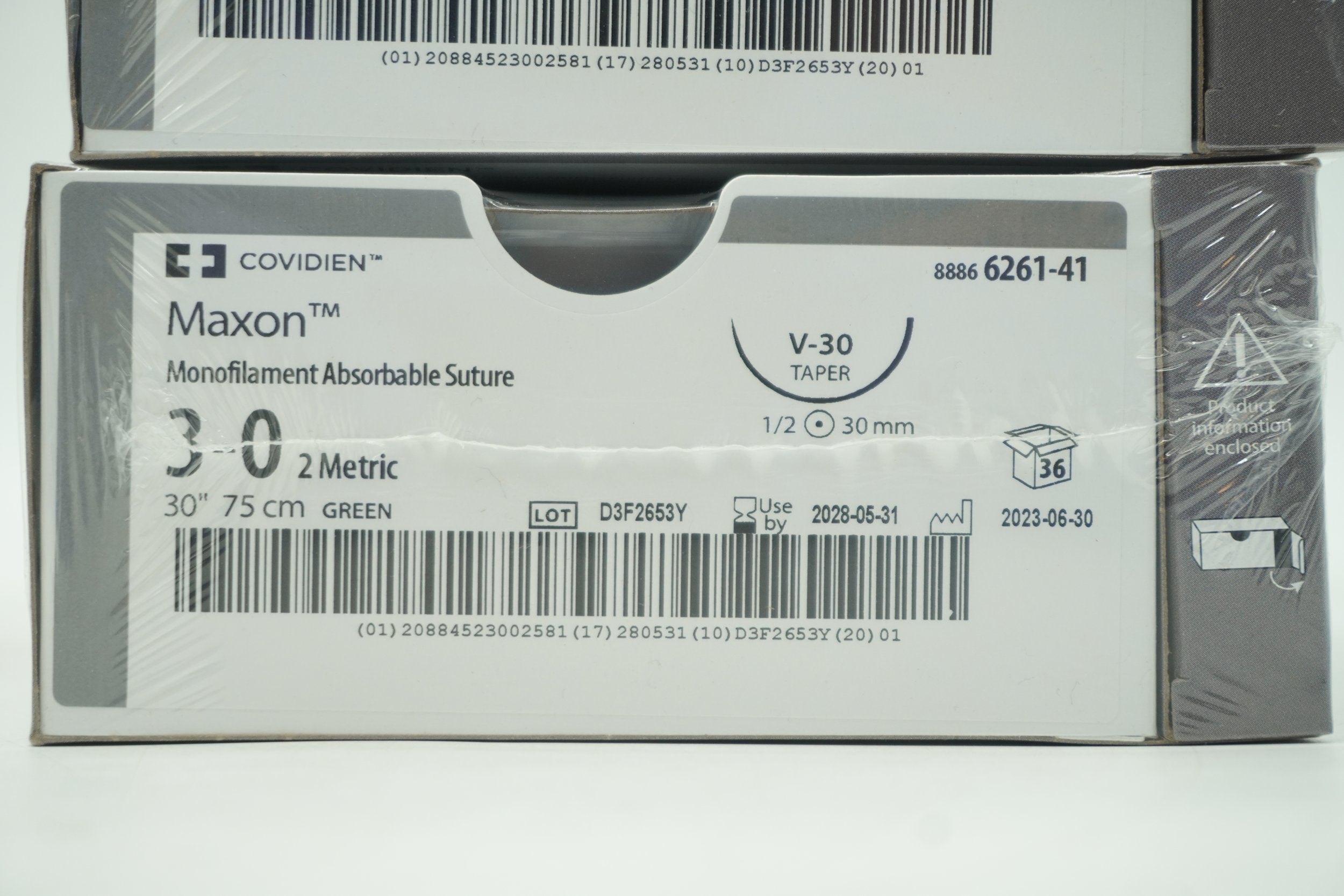 Covidien | 6261-41 | Maxon Monofilament Absorbable Suture 3-0-2 Metric 30" 75cm GREEN