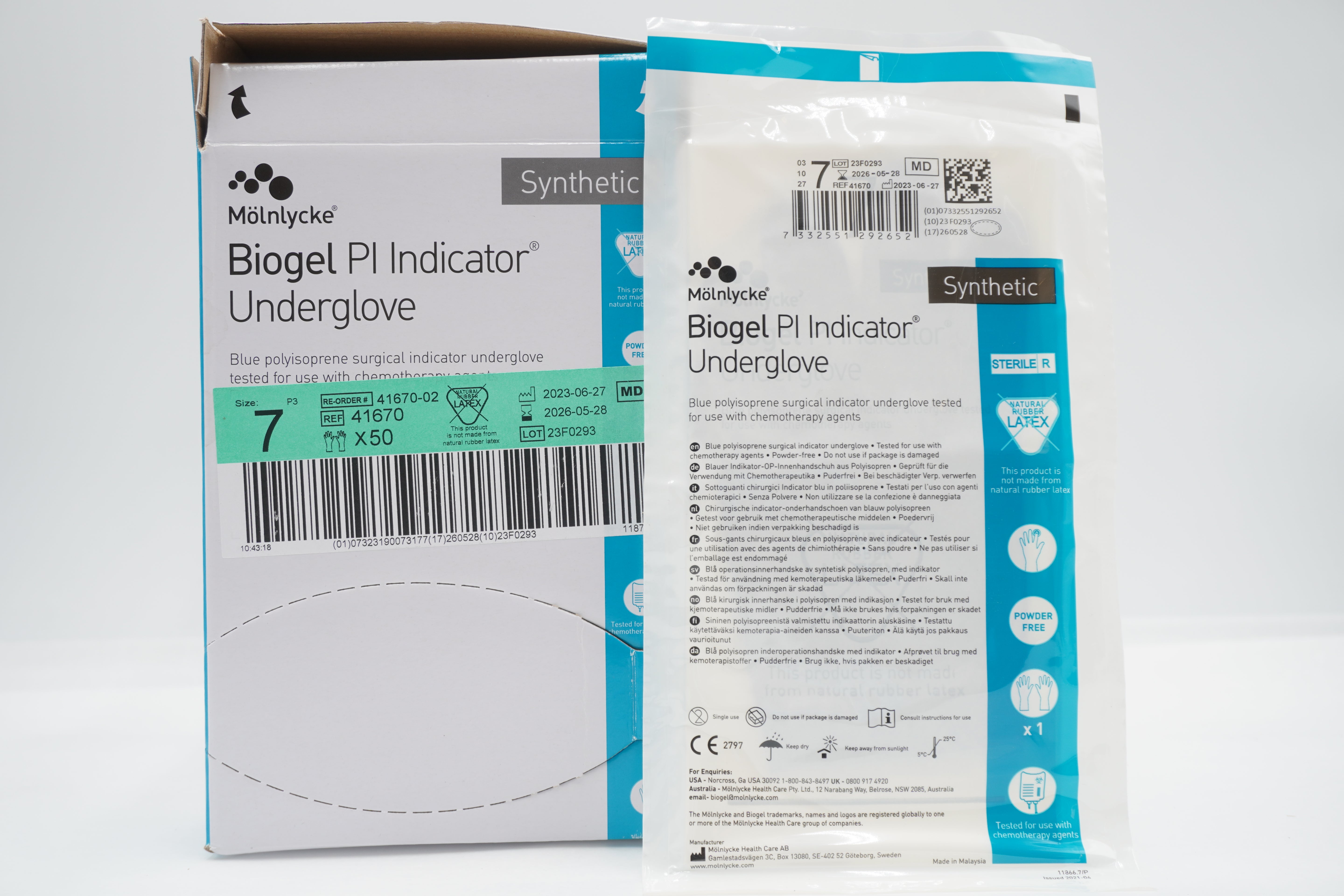 Molnlycke | 41670 | IN DATE | BOX OF 50 | Biogel PI Indicator Underglove Polyisoprene Surgical