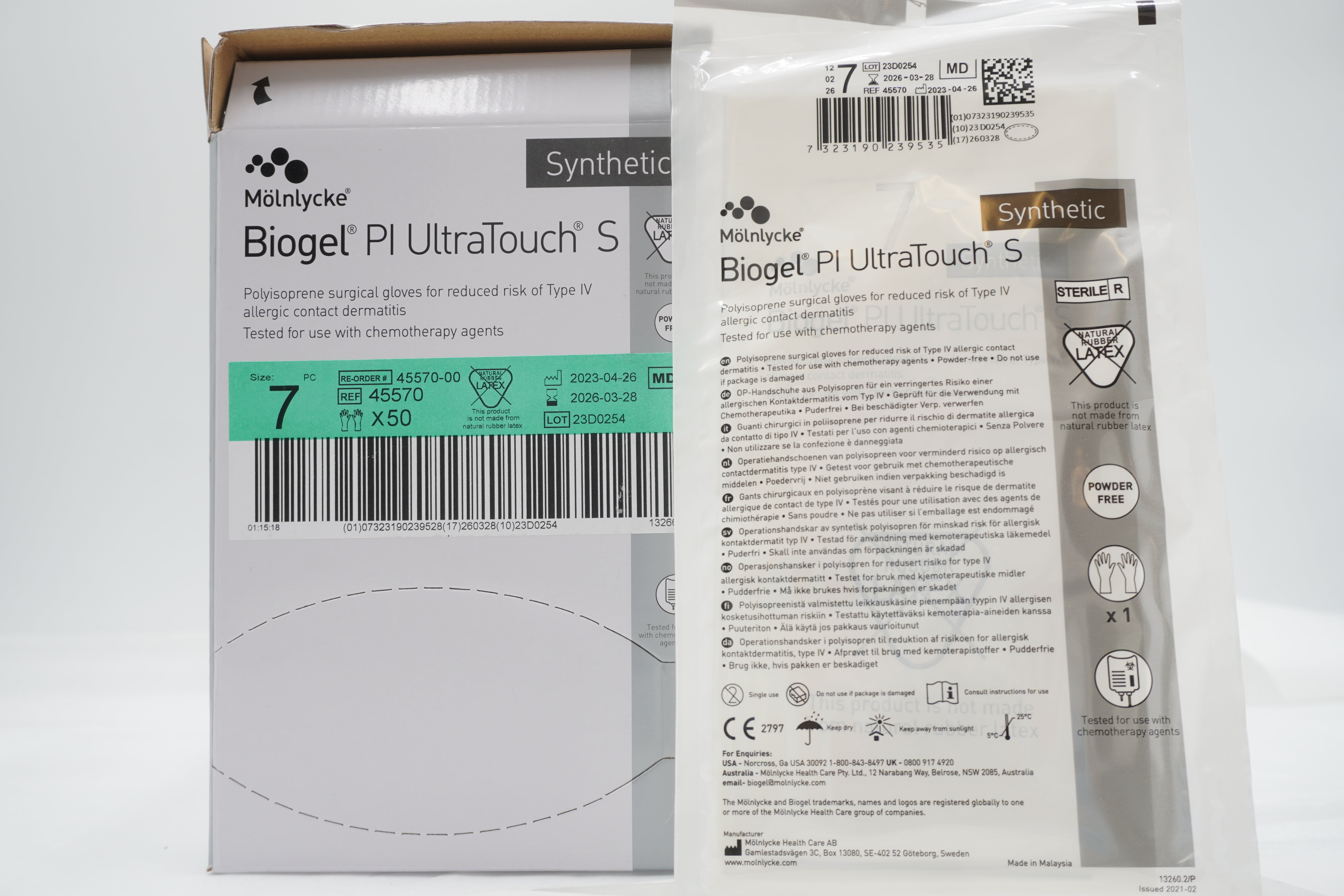 Molnlycke | 45570 |  Biogel PI Ultratouch S Polyisoprene Surgical Gloves