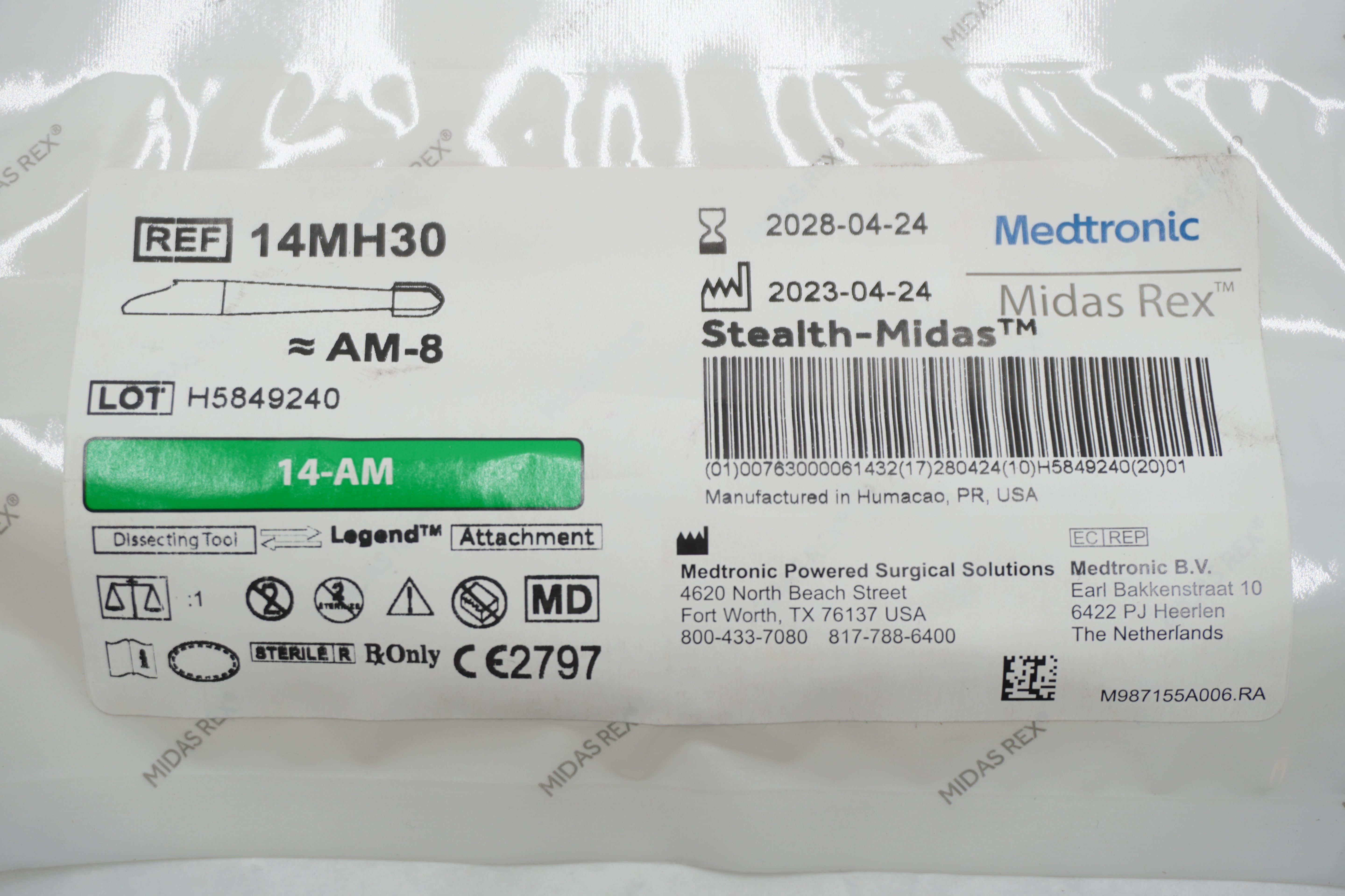 Medtronic | 14MH30 | Cutting Burr, 14 cm Length, 3 dia. x 3.8 mm Head Length, Large Bore, Match Head Fluted Tip Style, Single-Use, Sterile