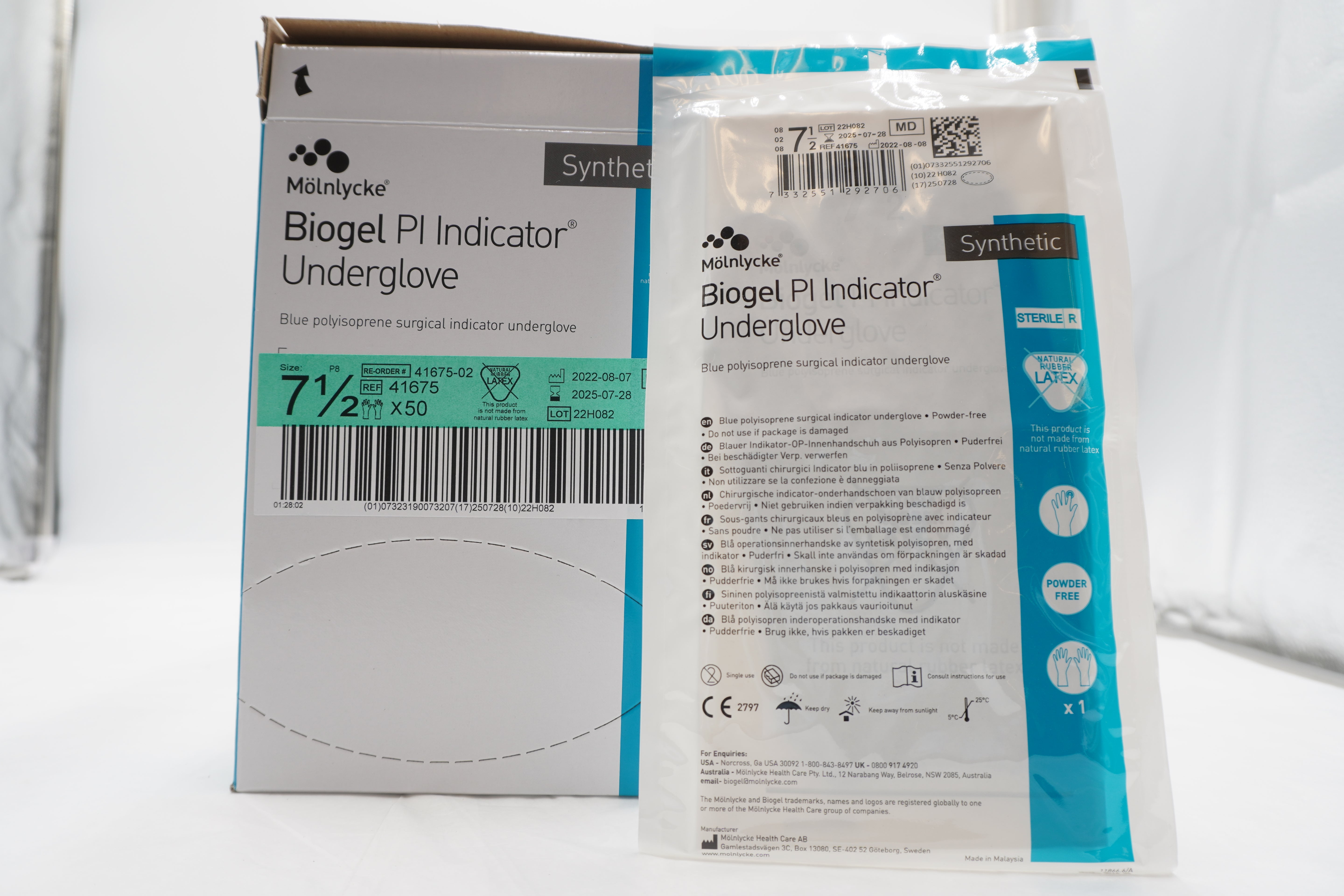 Molnlycke | 41675 | Biogel PI Indicator Underglove Surgical Gloves (Copy)