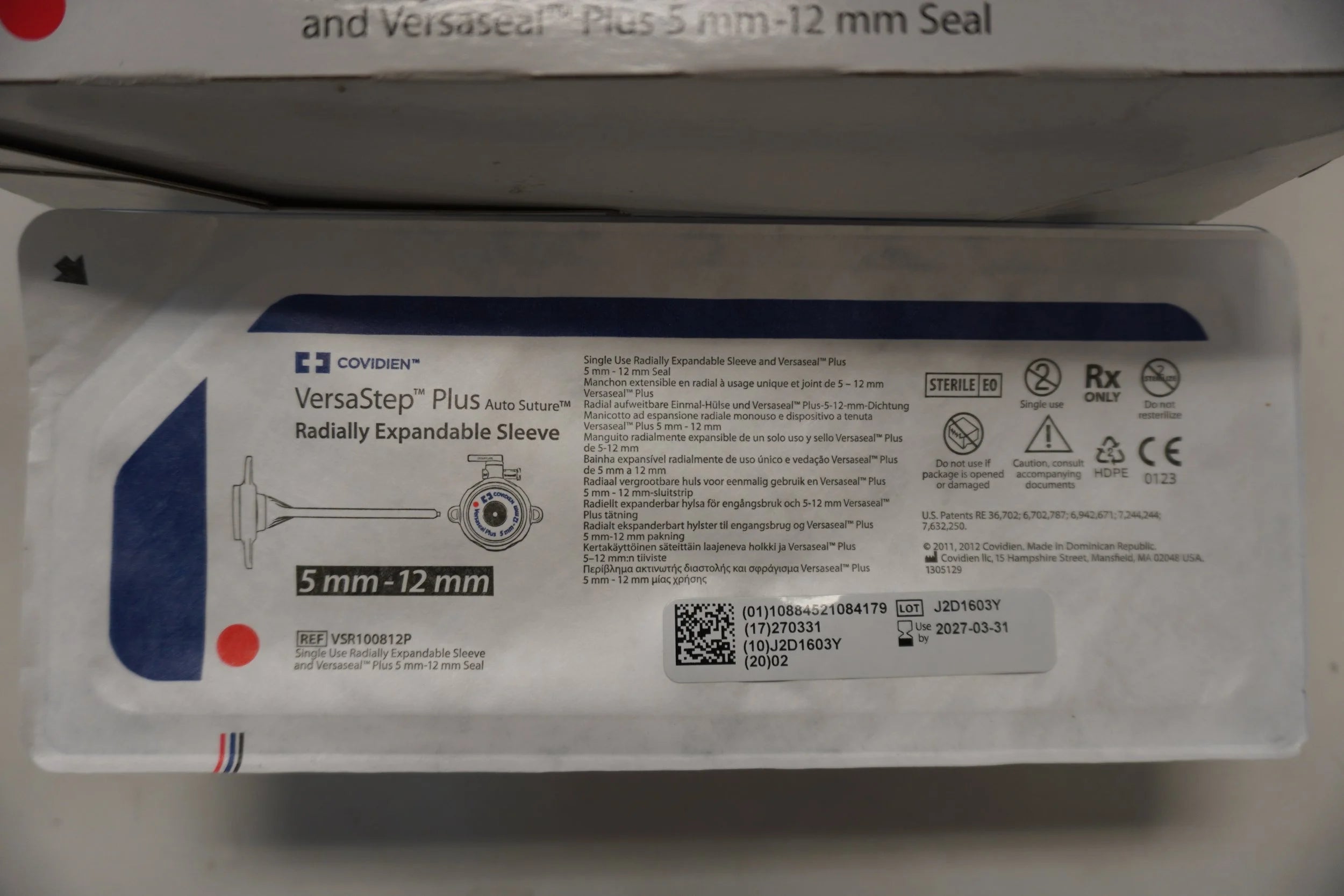 Covidien | VSR100812P | VersaStep Plus Auto Suture Radially Expandable Sleeve 5mm-12mm