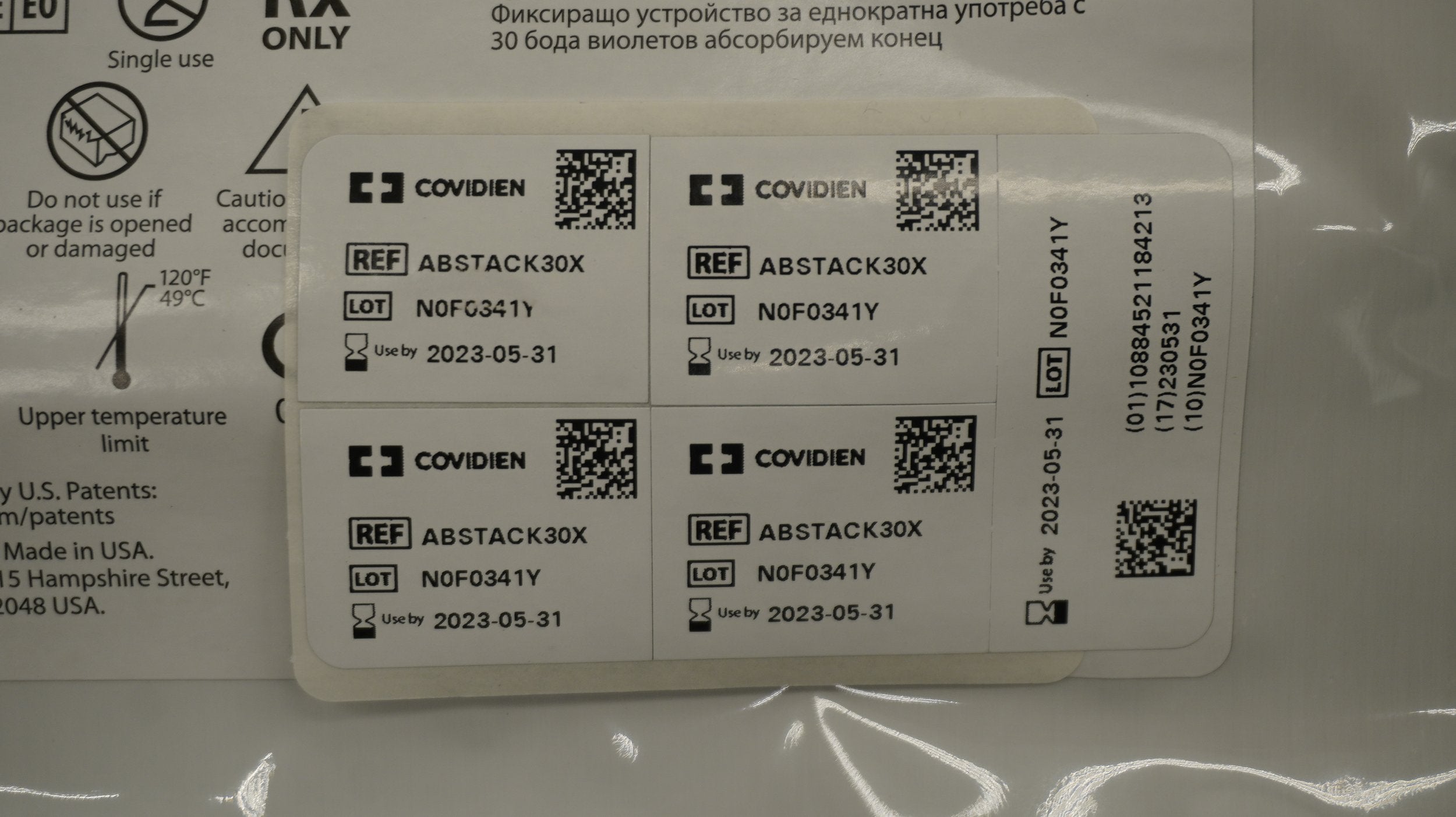 Covidien | ABSTACK30X | AbsorbaTack Fixation Device 30 Violet Absorable Tacks 5MM