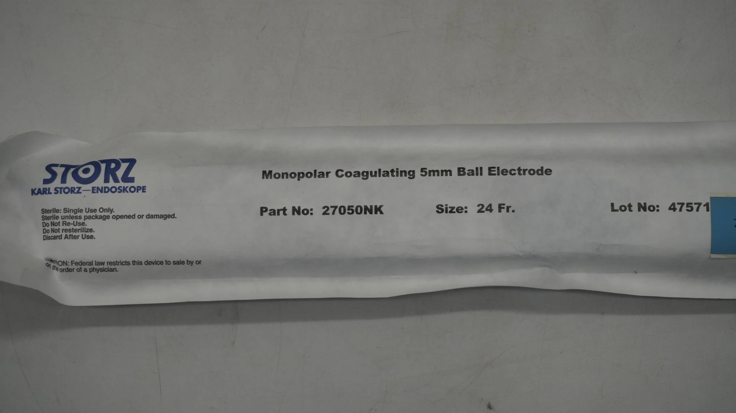 Karl Storz Endoskope | 27050NK | Monopolar Coagulating Ball Electrode 5mm 24/26 Fr