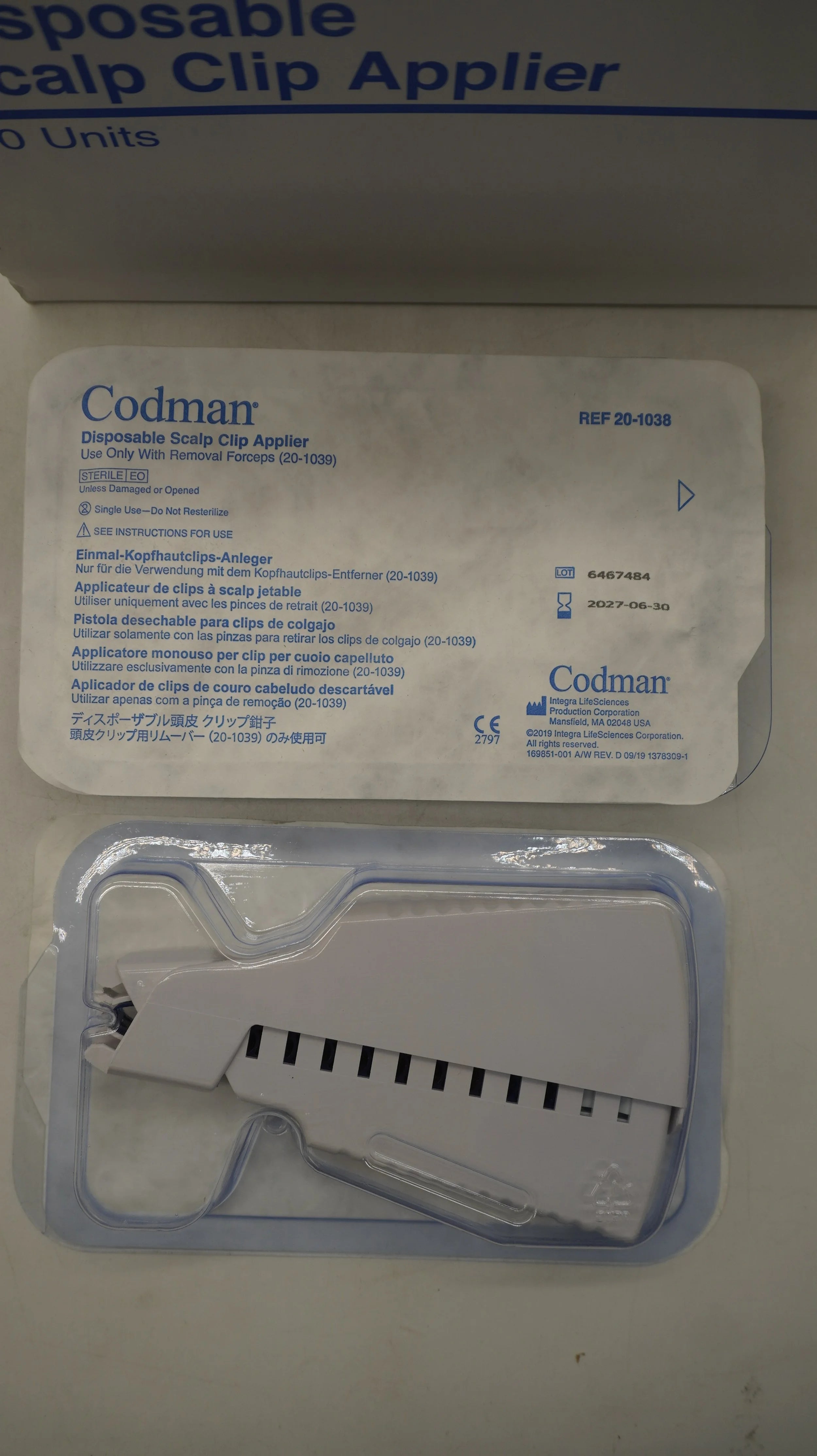 Codman | 20-1038 | Disposable Scalp Clip Applier Clip Appliers