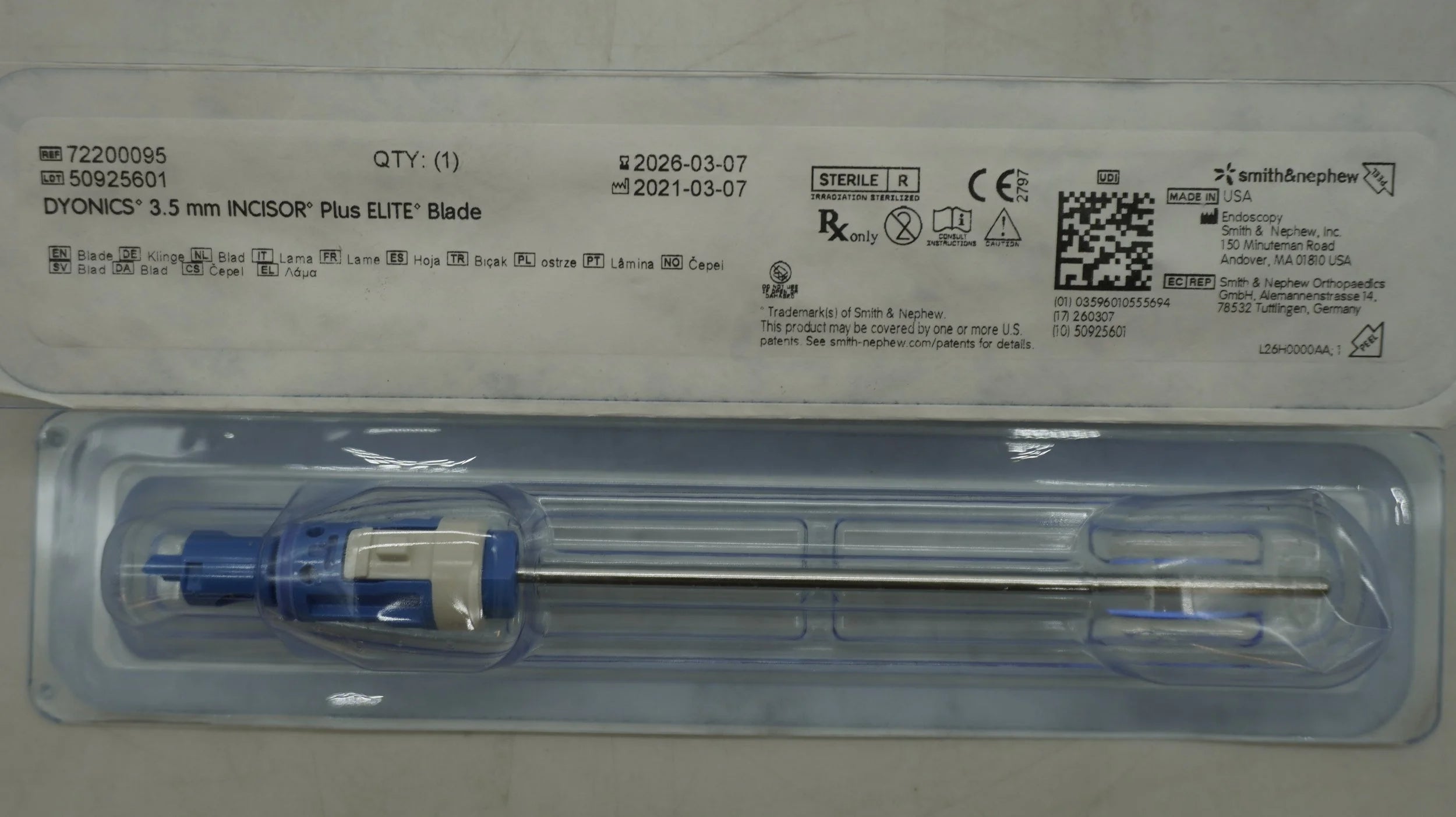 Smith & Nephew | 72200095 | DYONICS 3.5mm INCISOR Plus ELITE Blade