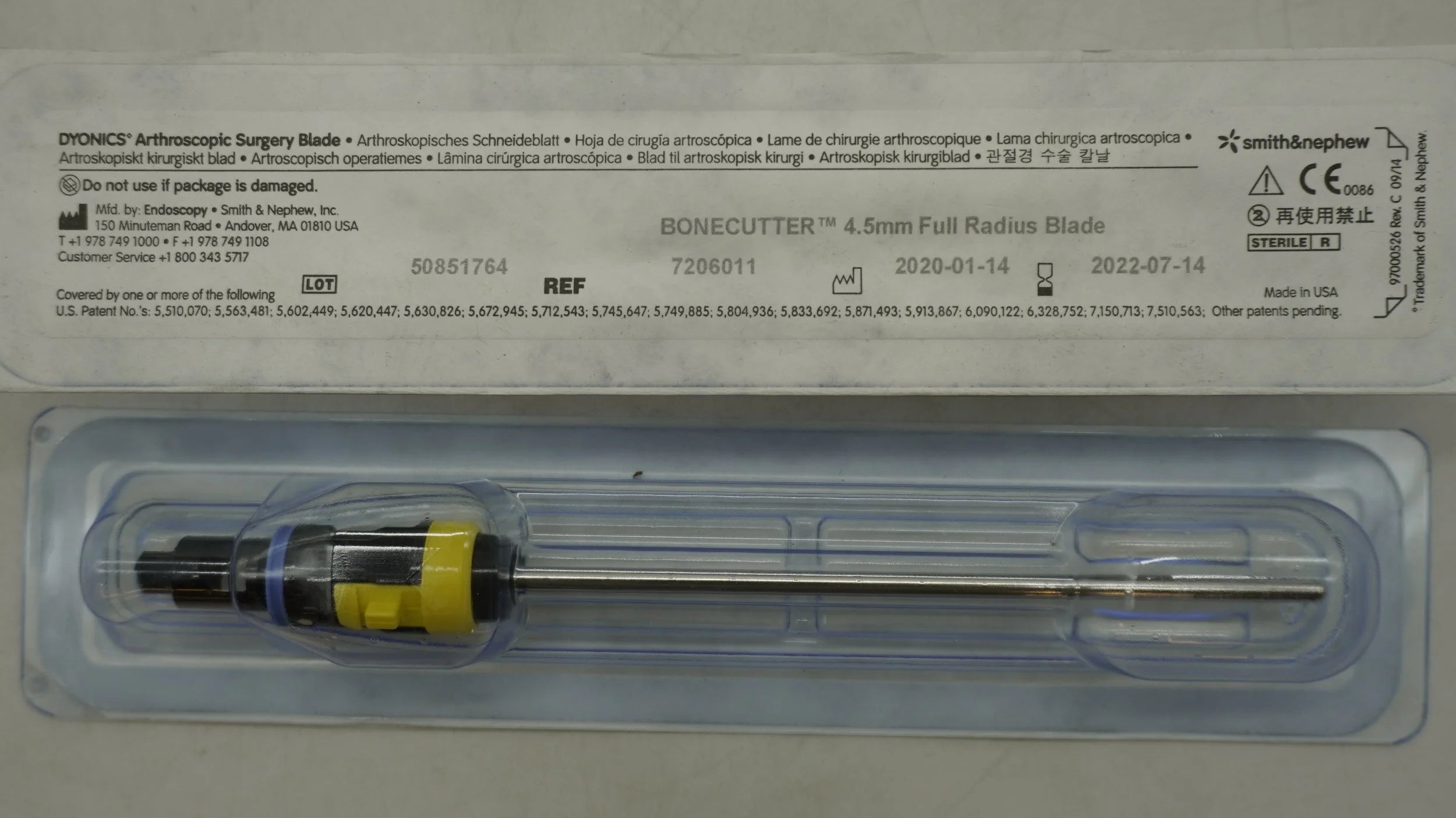 Smith & Nephew | 7206011 | Bonecutter 4.5mm Full Radius Blade