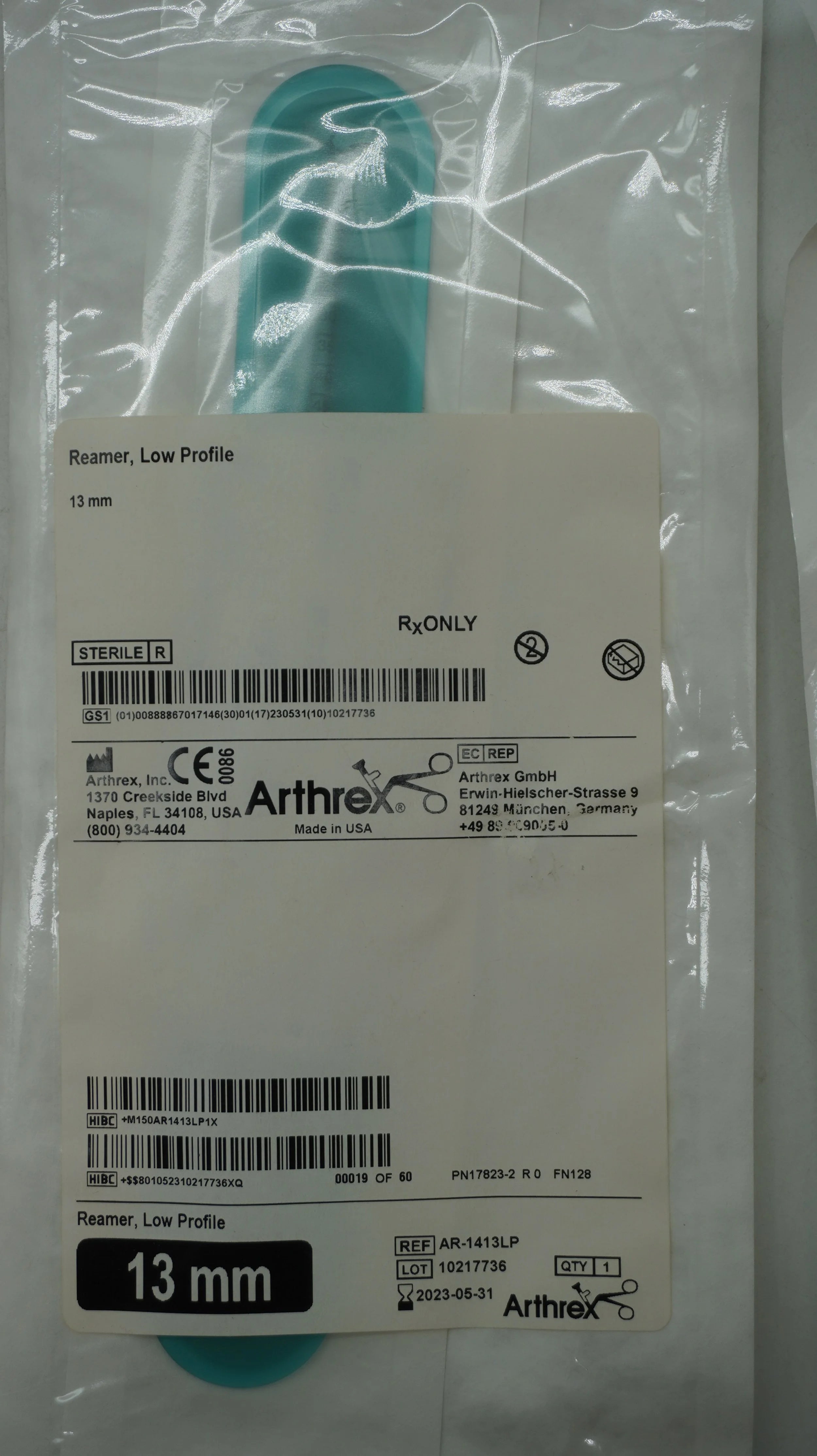 Arthrex | AR-1413LP | Reamer, Low Profile 13mm