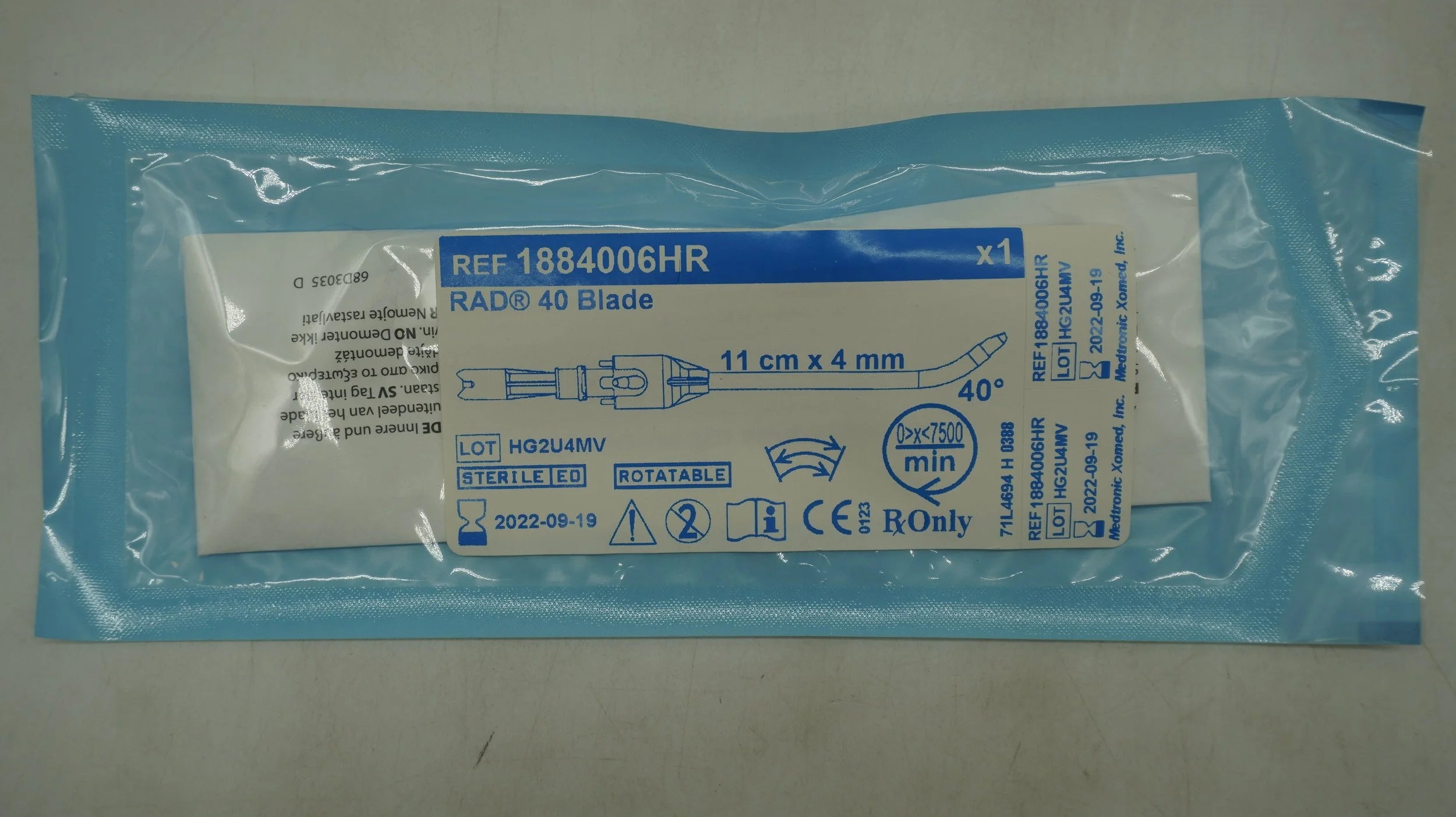 Medtronic | 1884006HR | RAD 40 Blade 11cm x 4mm