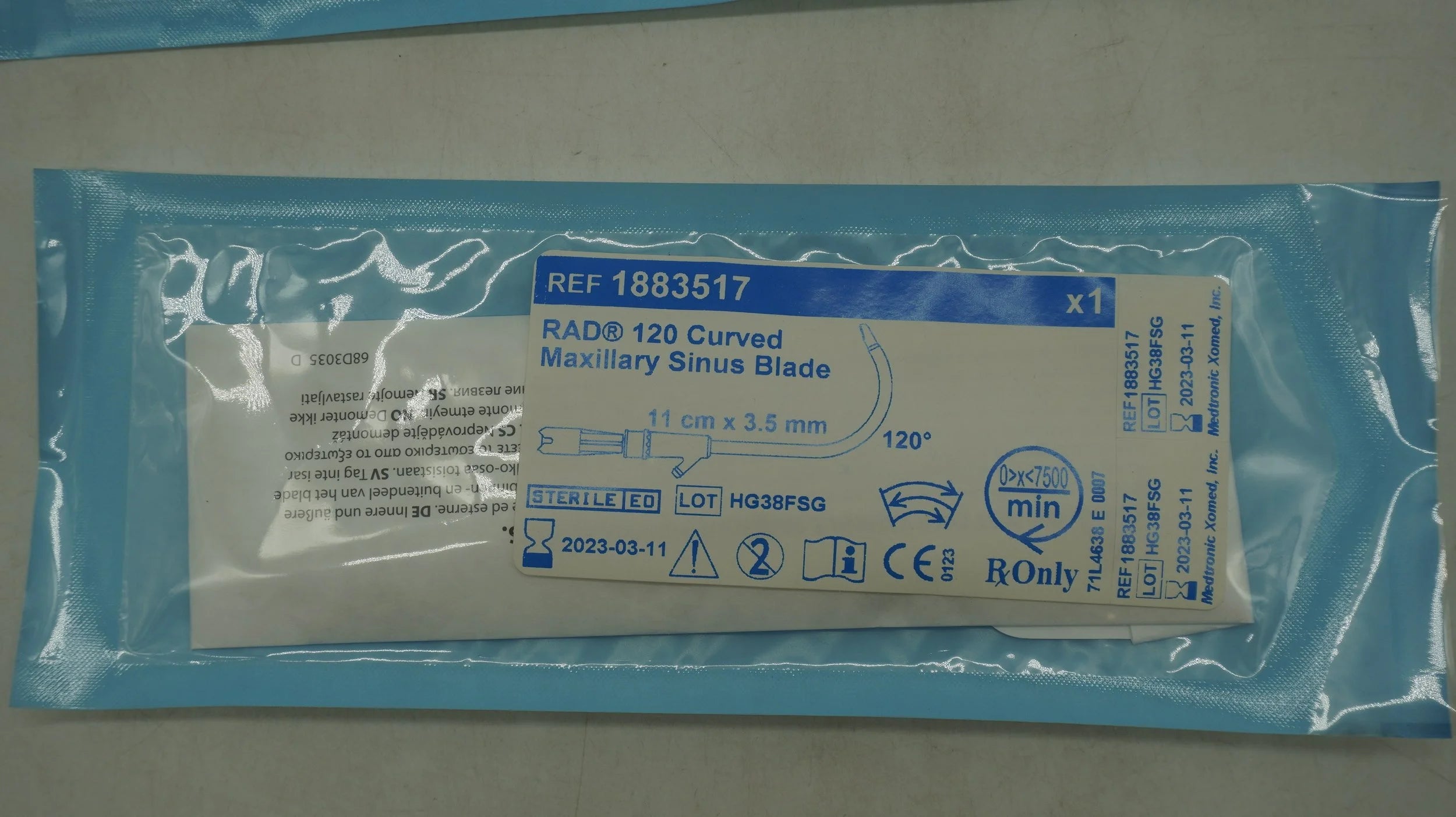 Medtronic | 1883517 | RAD 120 Curved Maxillary Sinus Blade