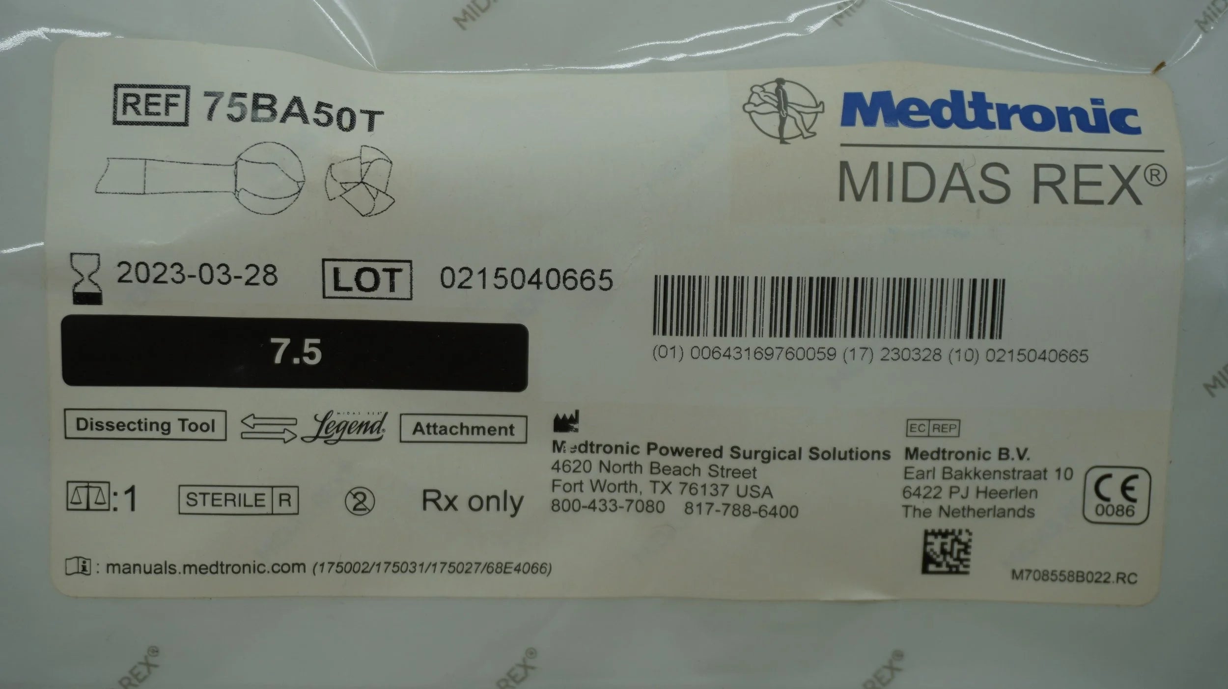 Medtronic | 75BA50T | MIDAS REX 7.5