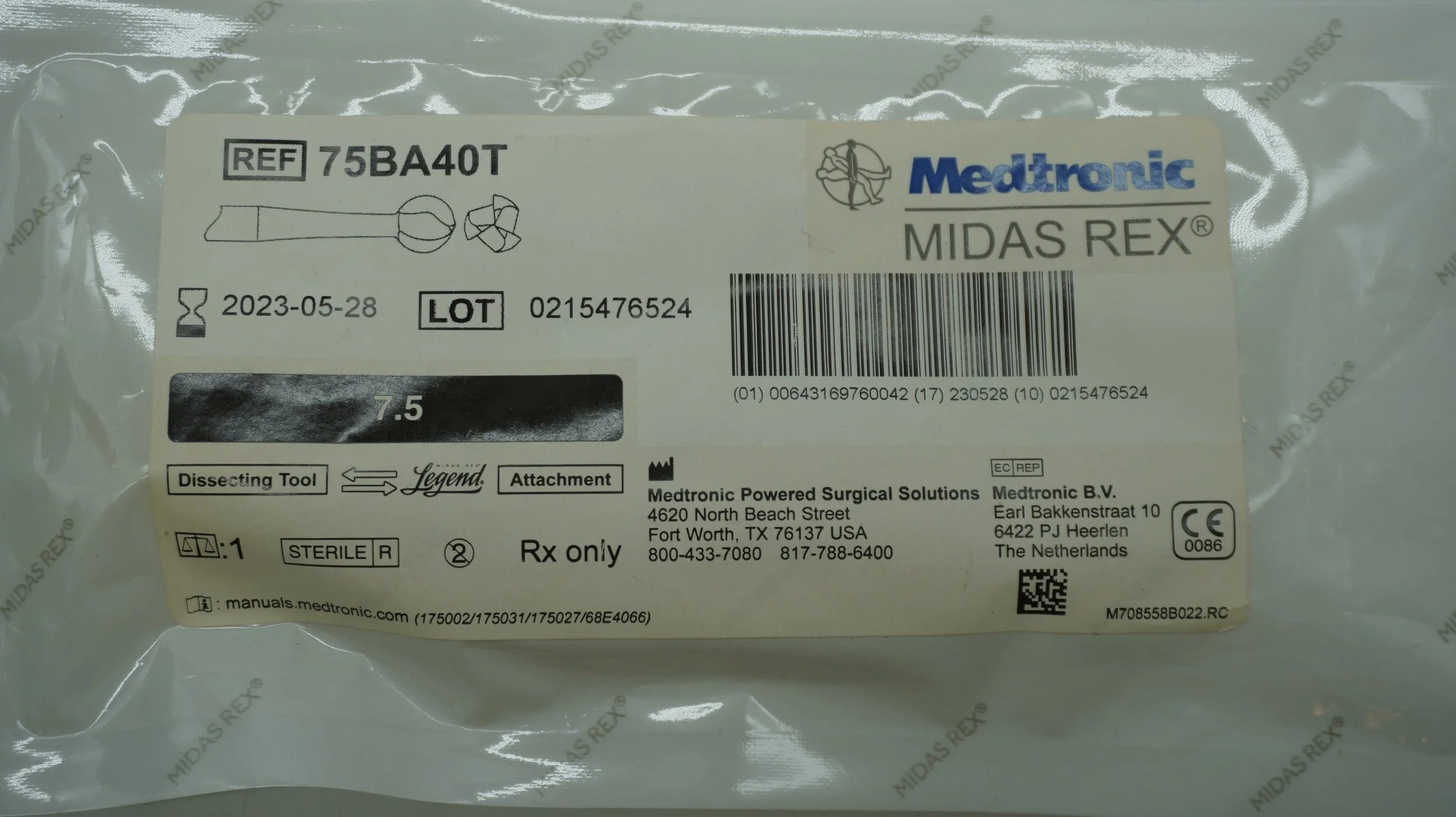 Medtronic | 75BA40T | MIDAS REX 7.5
