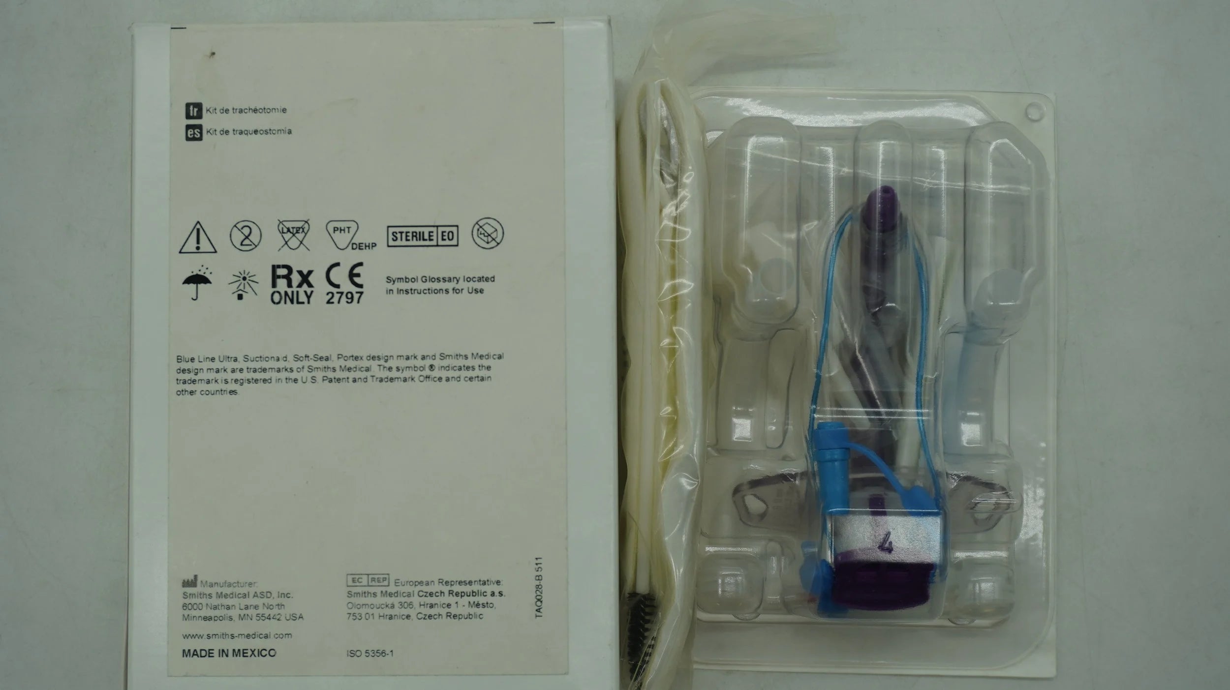 Smiths Medical | 100/875/090 | Cuffed Blue Line Suctionaid Tracheostomy Tube
