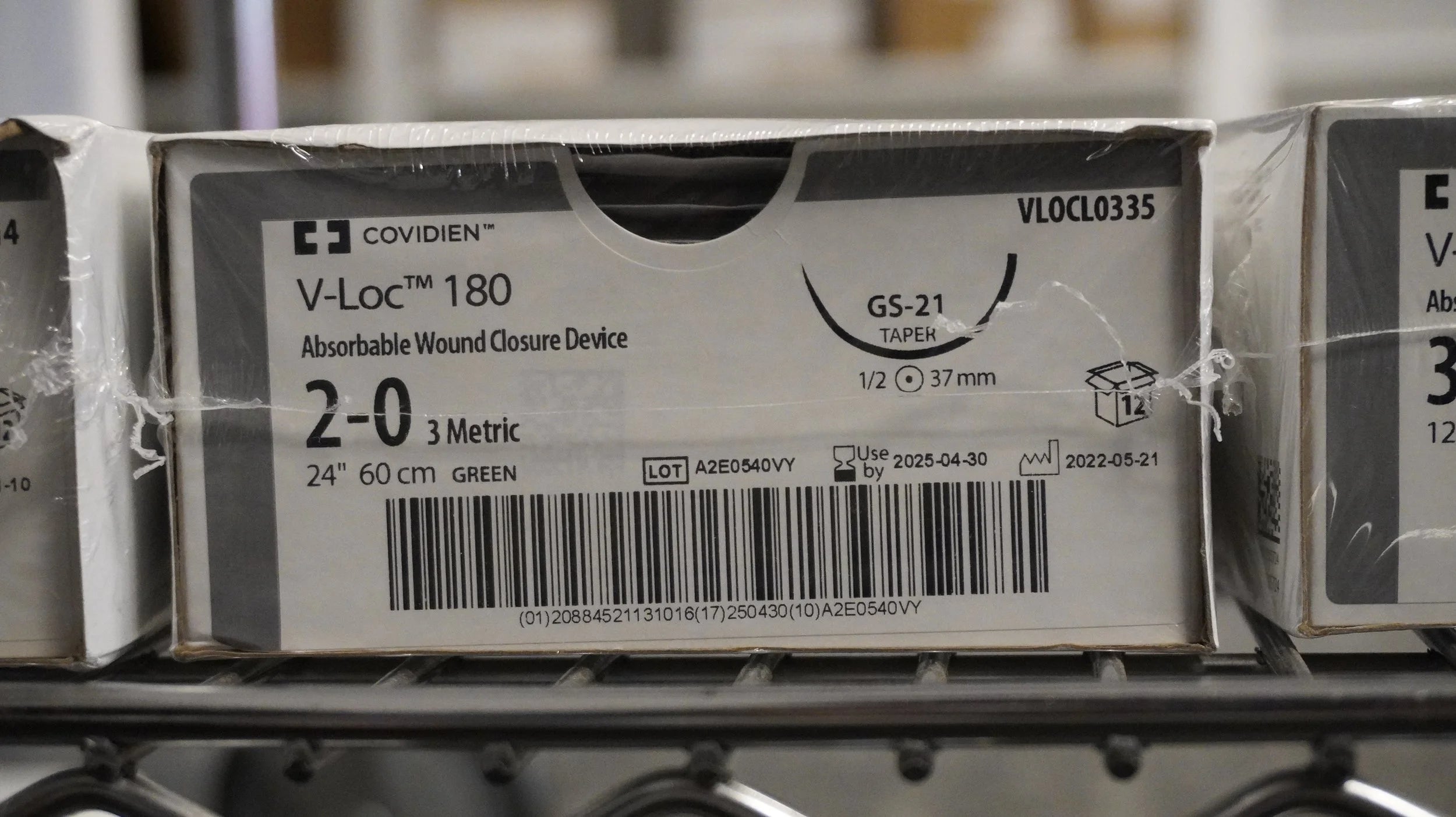 Covidien | VLOCL0335 | V-Loc 180 Absorbable Wound Closure Device 2-0 3 Metric 24" 60cm GREEN