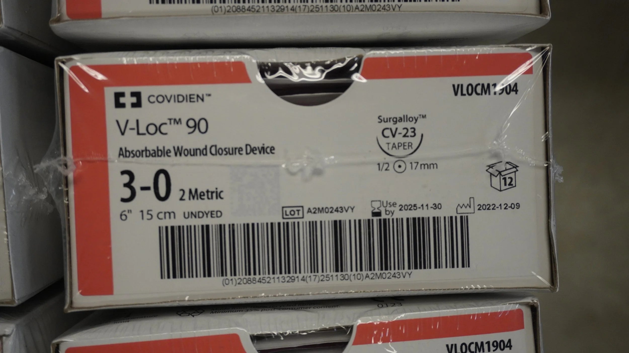 Covidien | VLOCM1904 | V-Loc 90 Absorbable Wound Closure Device 3-0 2 Metric 6" 15cm UNDYED
