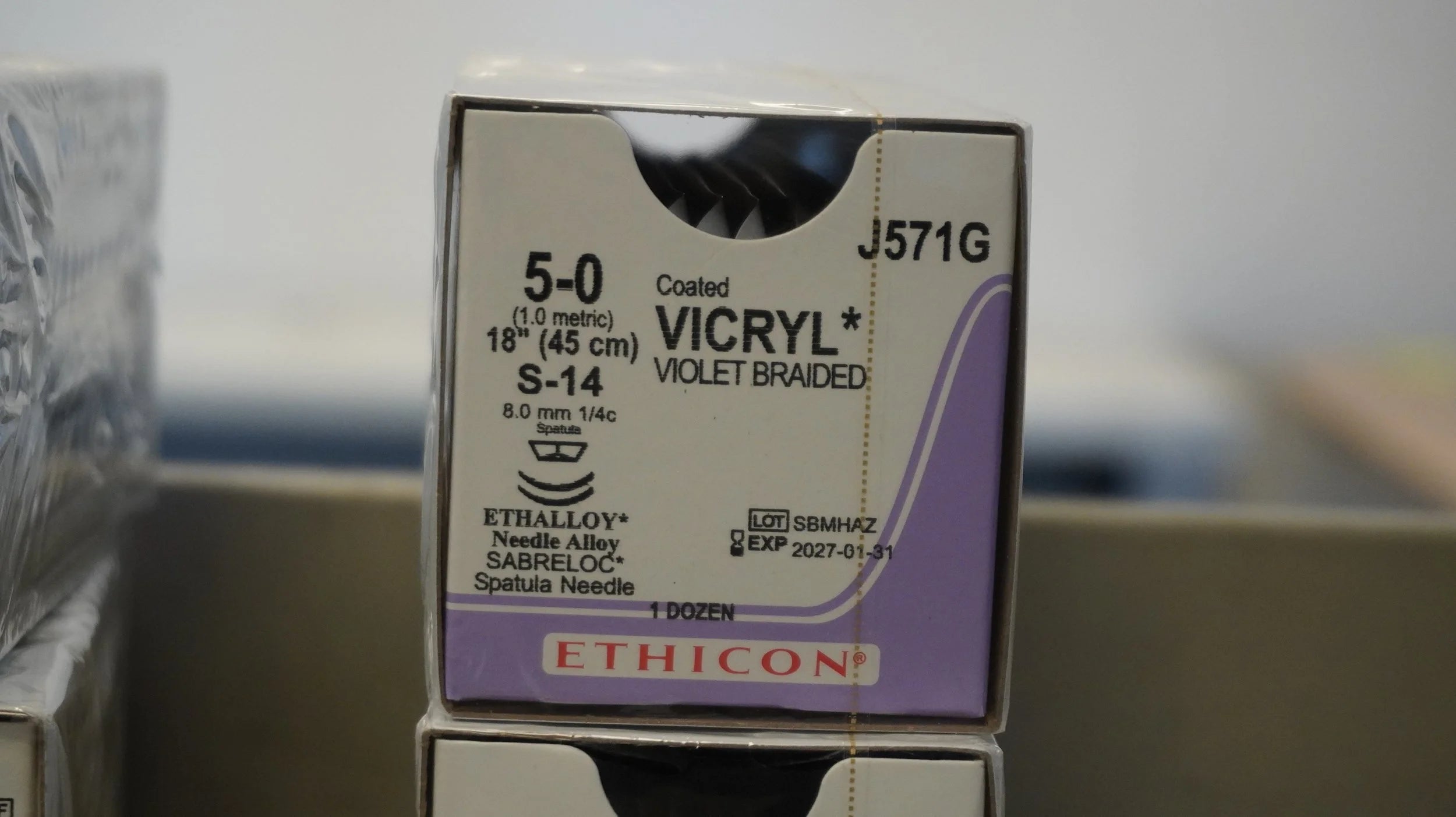 Ethicon | J571G | Coated VICRYL Polyglactin 910 Violet Braided 5-0 18"