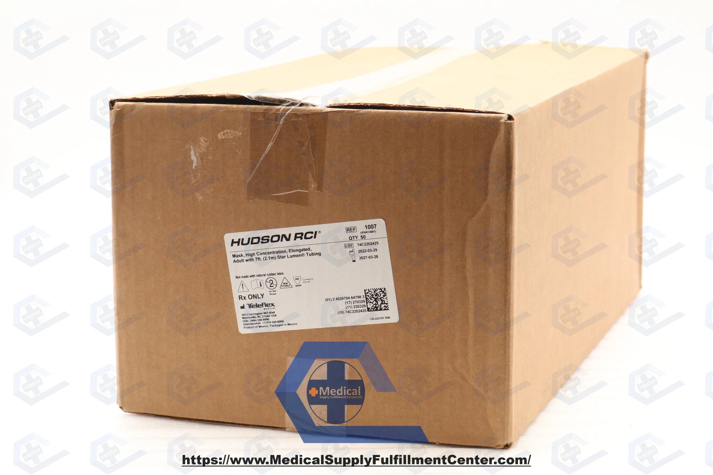 Teleflex | 1007 | Oxygen Masks - High Concentration Oxygen Mask, Adult, Elongated