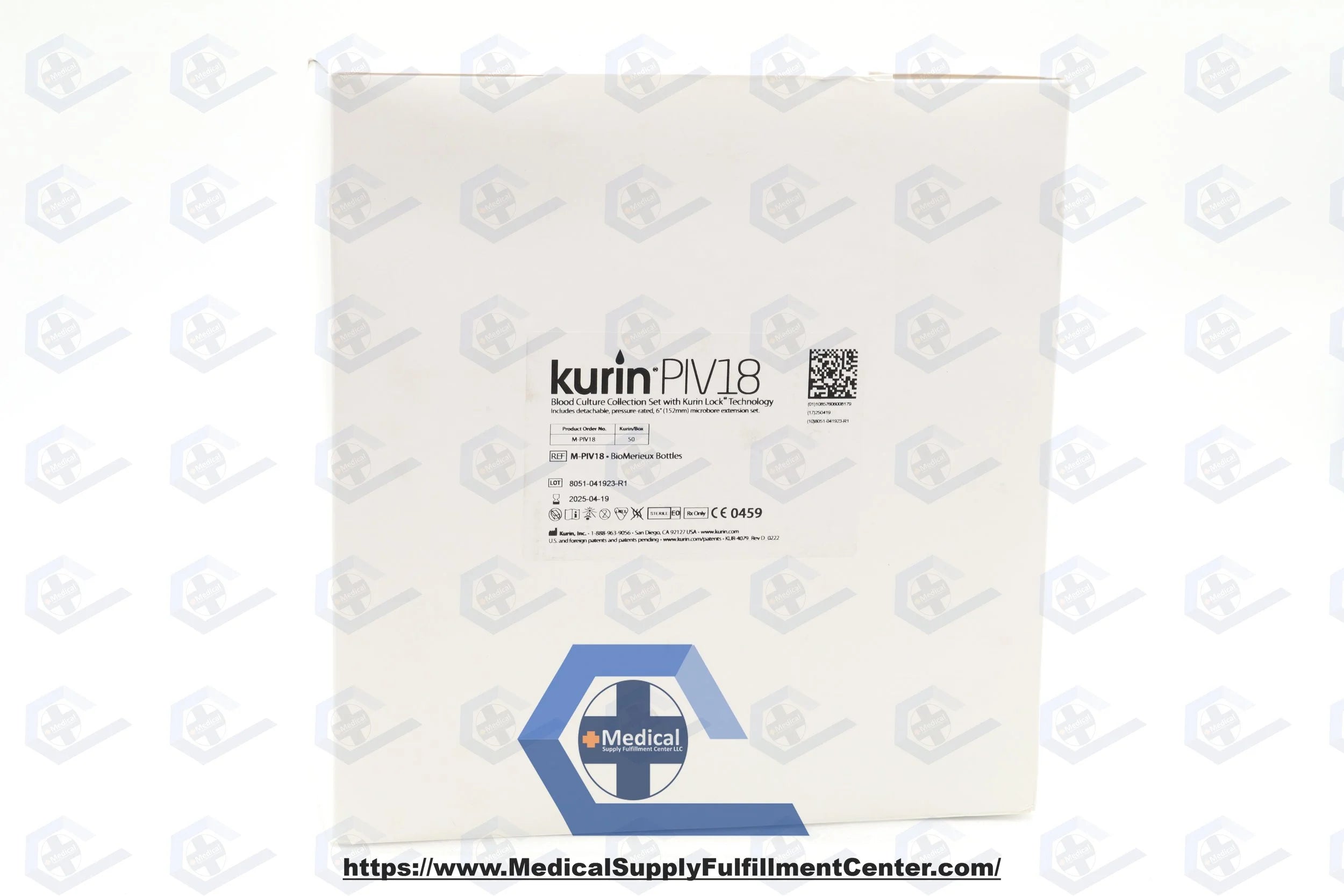 Kurin | M-PIV18 | Lock for bioMérieux BacT/Alert™ 12 in. Peripheral IV Connector with Extension Connector