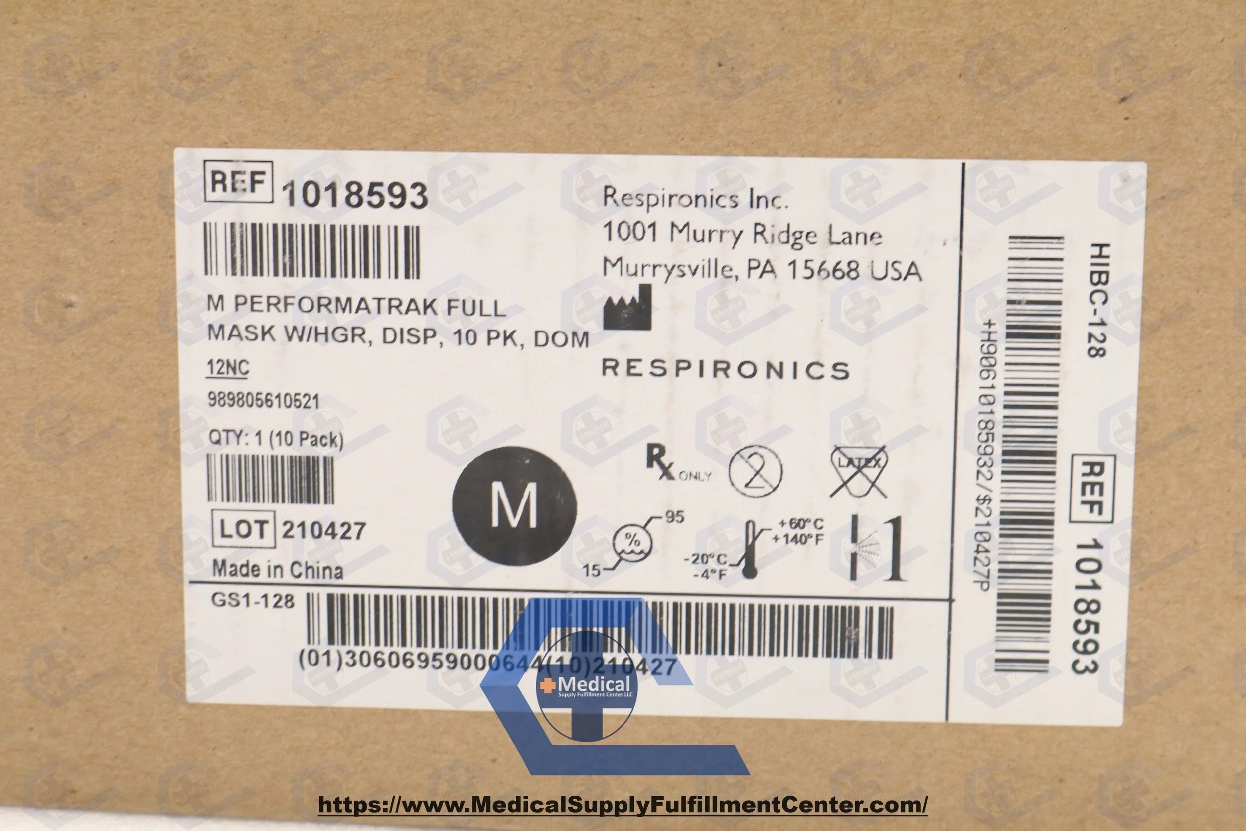 Philips Respironics | 1018593 | Philips PerformaTrak oro-nasal mask EE, medium