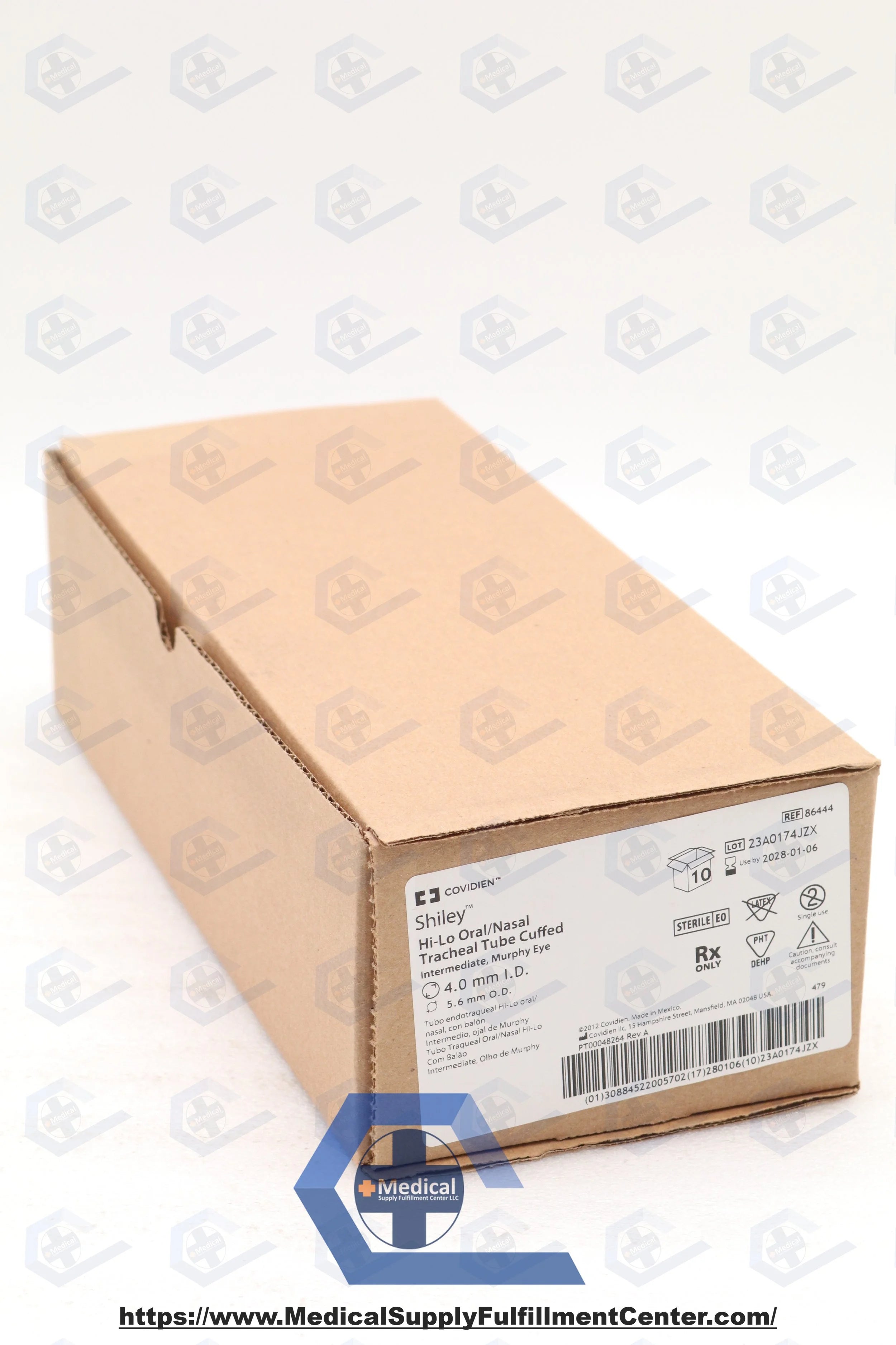 Covidien | 86444 | Shiley Hi-Lo Oral/Nasal Endotracheal Tube, Cuffed, Intermediate, Murphy Eye 4.0mm
