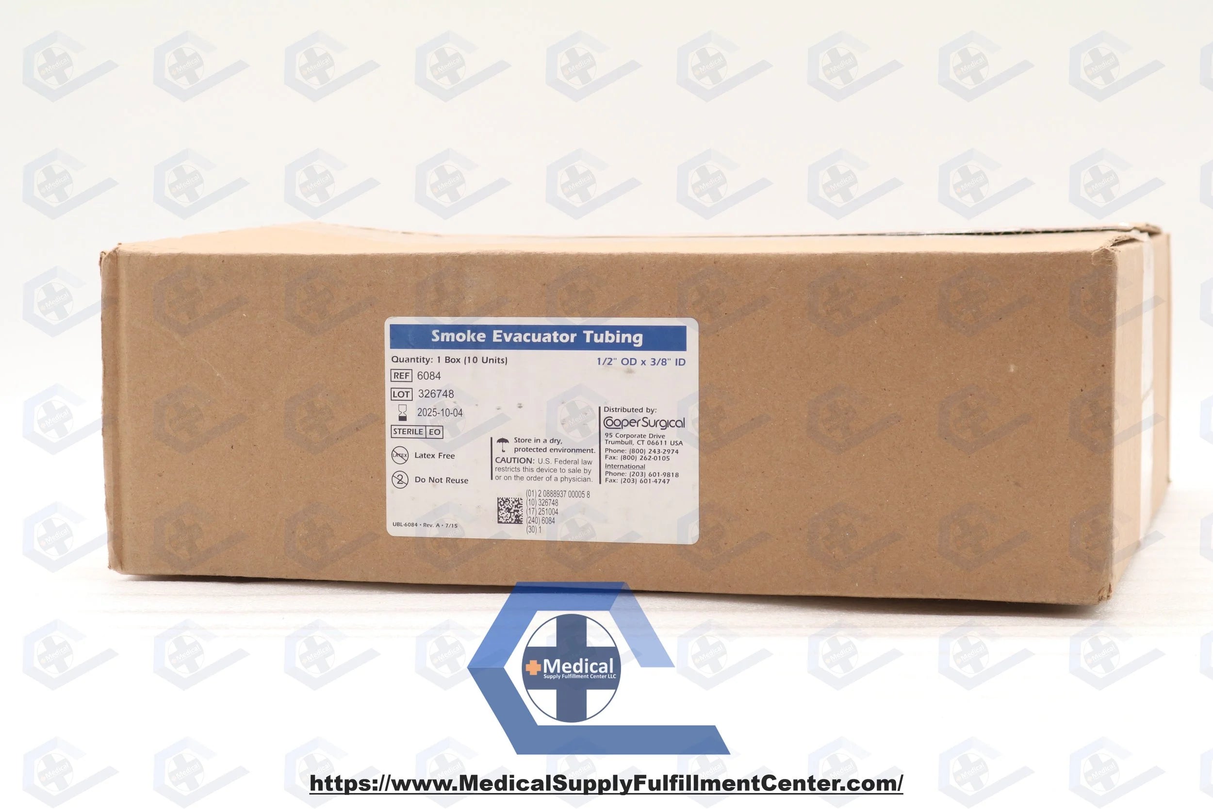 Cooper Surgical | 6084 | Sterile Disposable Tubing for Smoke Evacuation System, 1/2" Outer Dia., 3/8" Inner Dia.
