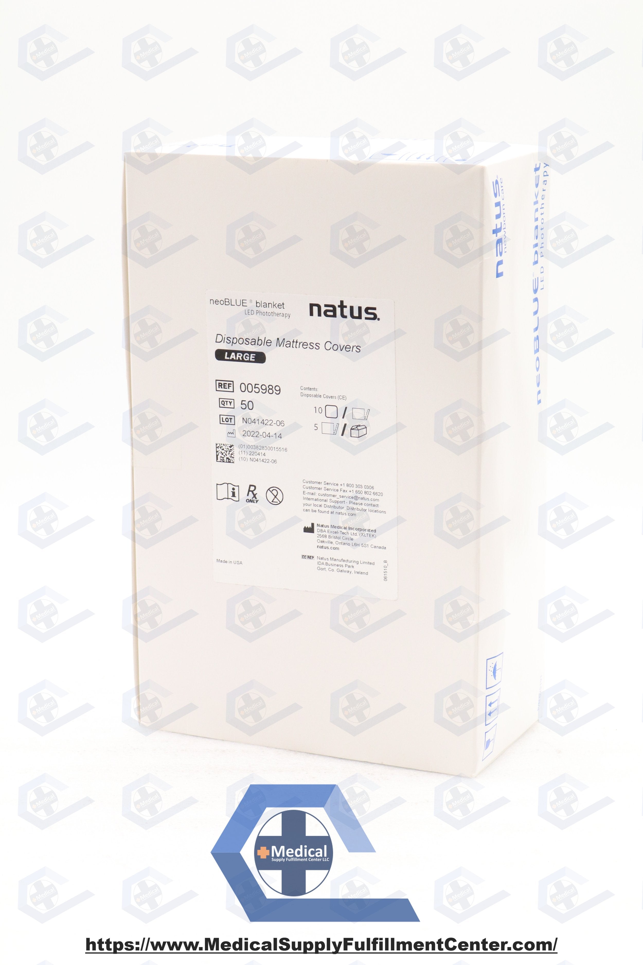 Natus Medical | 005989 | NeoBLUE Blanket Disposable Mattress Cover, Large
