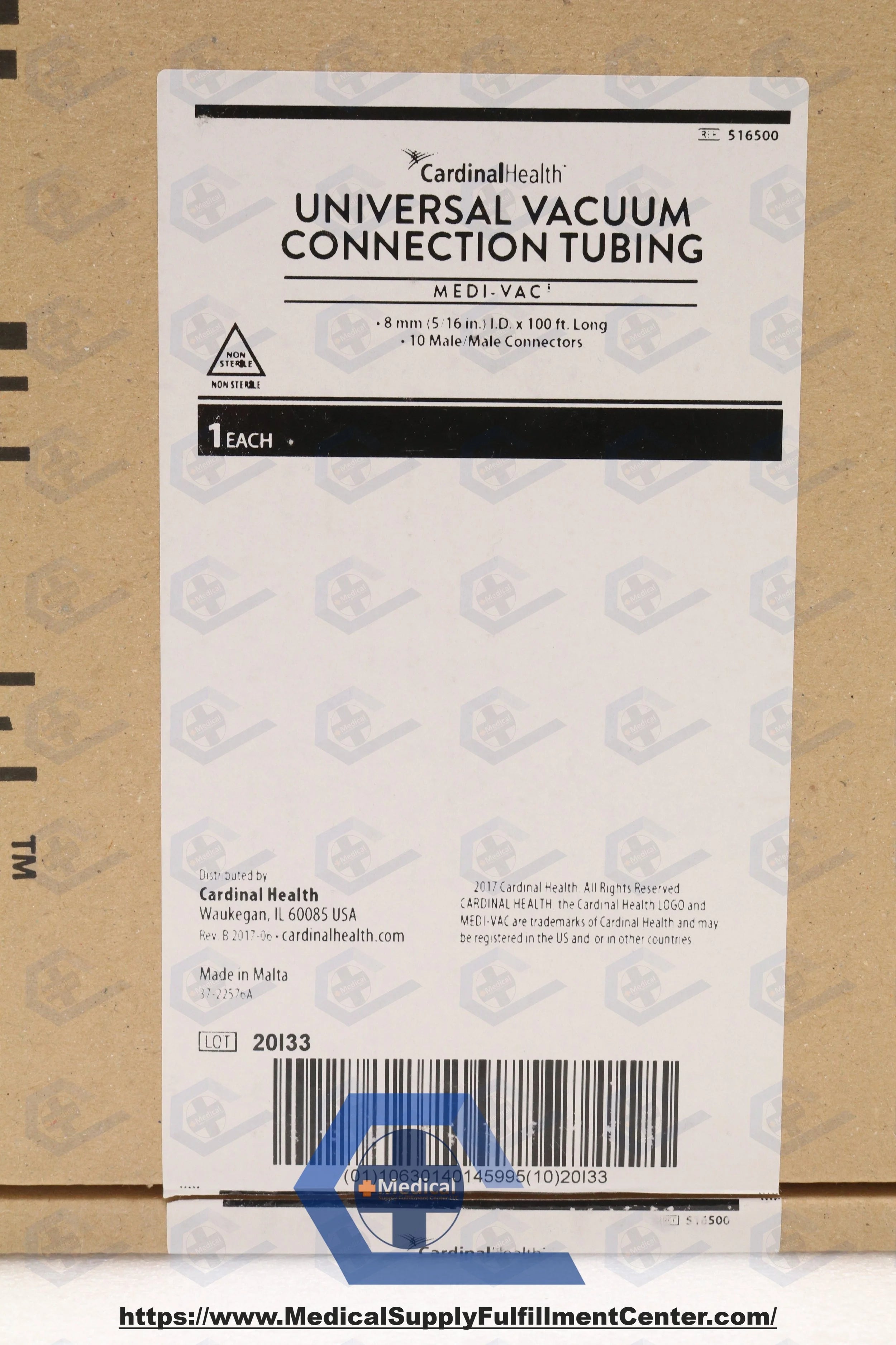 Cardinal Health | 516500 | Medi-Vac Universal Vacuum Connect Tubing