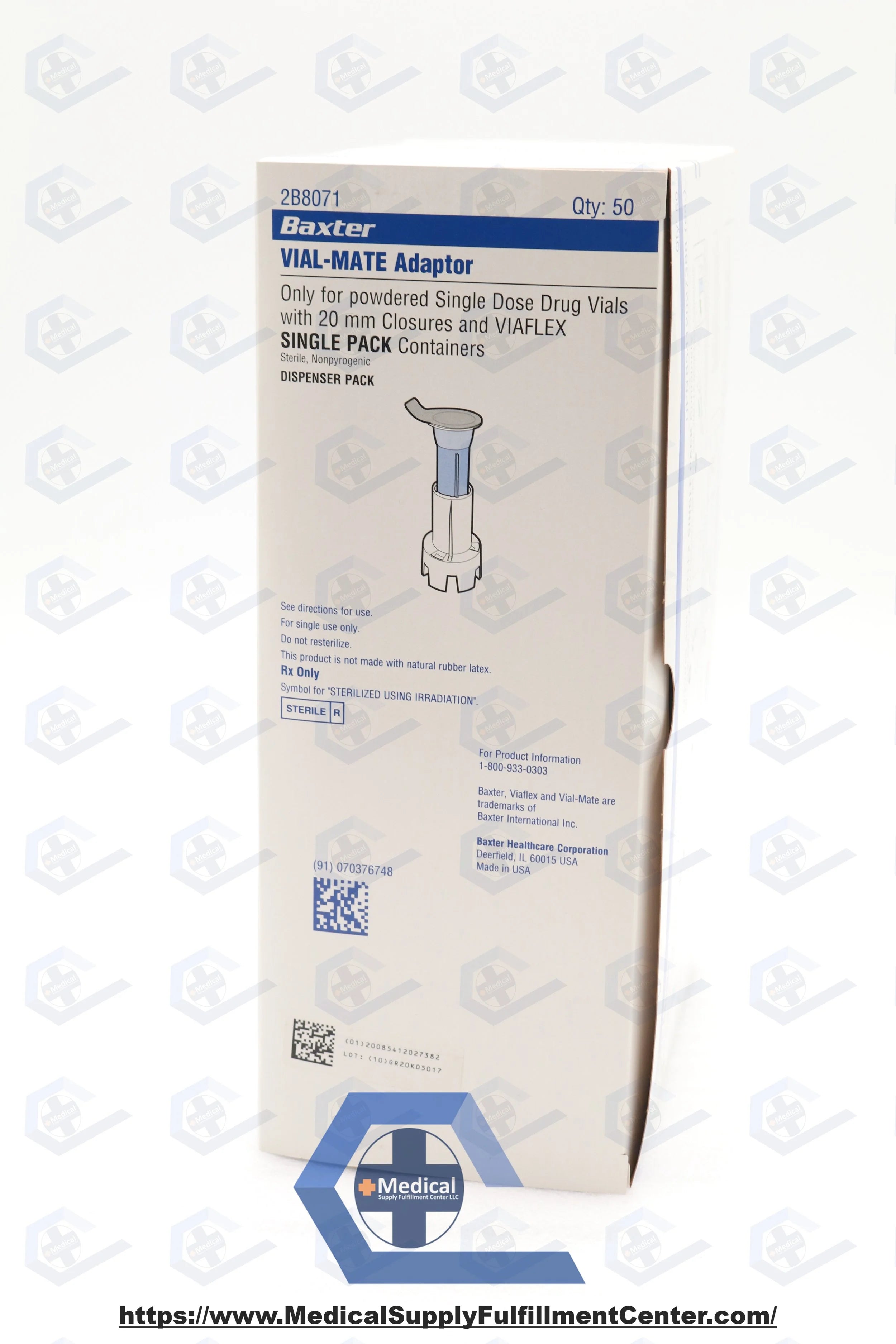 Baxter | 2B8071 | ADAPTER, VIAL-MATE, F / SING DOSE VL, STR
