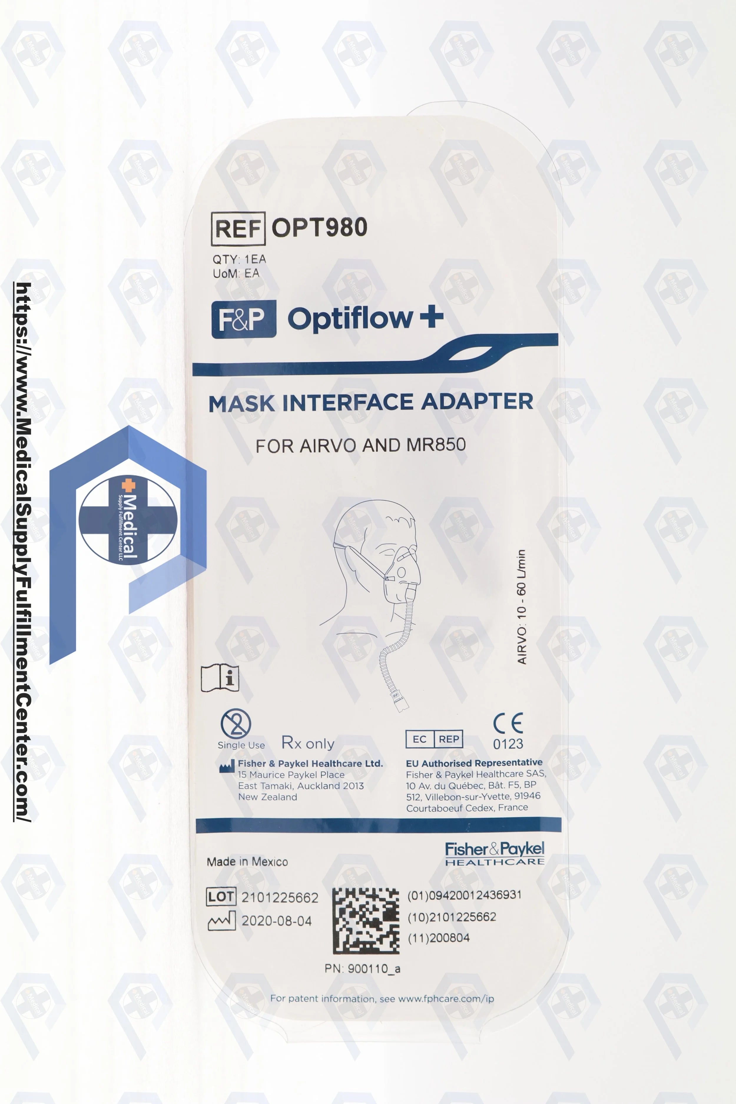 Fisher & Paykel | OPT980 | Optiflow Mask Interface Adapters - Mask Adapter Interface for AIRVO/850